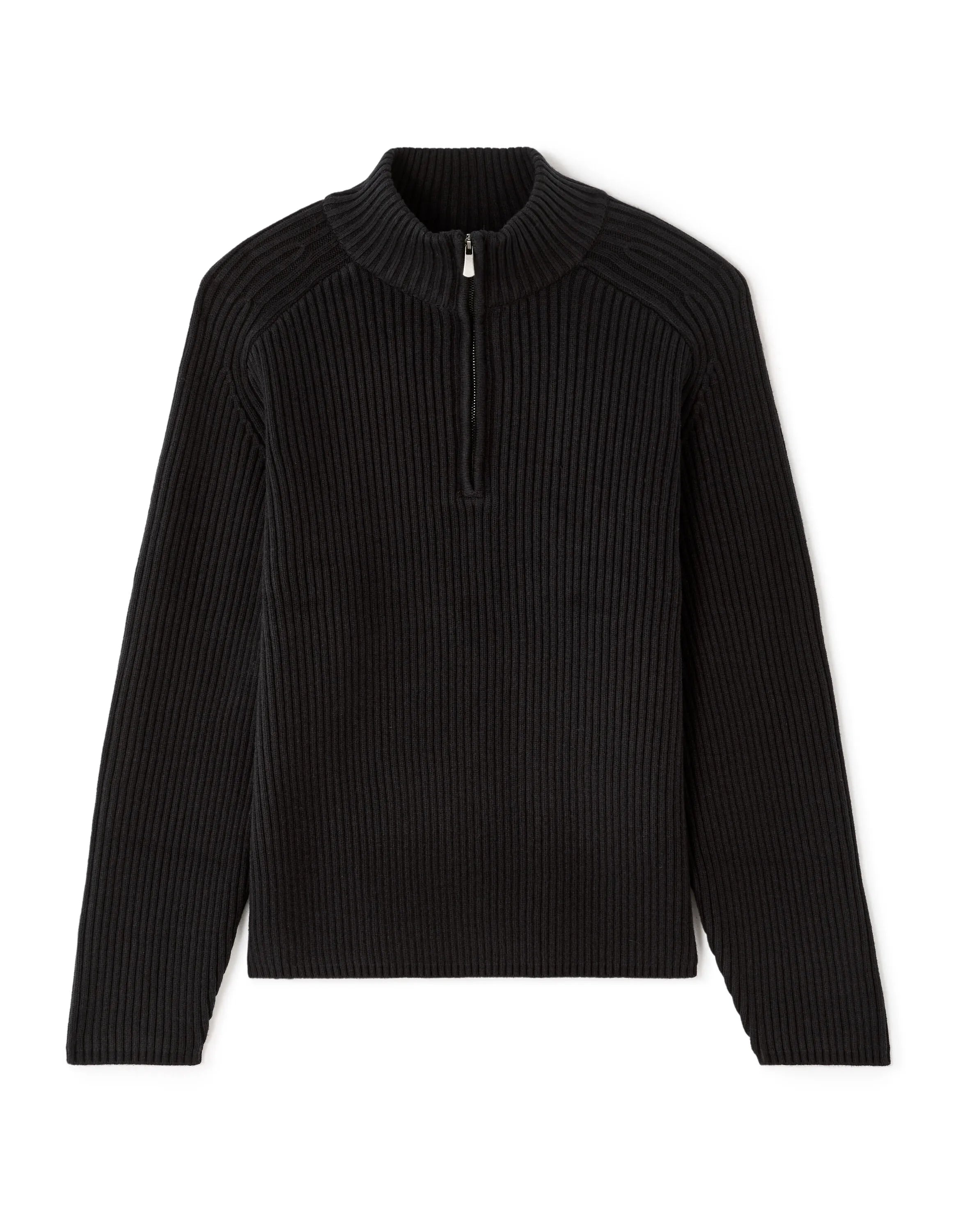Celio_Black_Ribbed Knit Crew Neck Sweater - Black_MERAID_BLACK_07