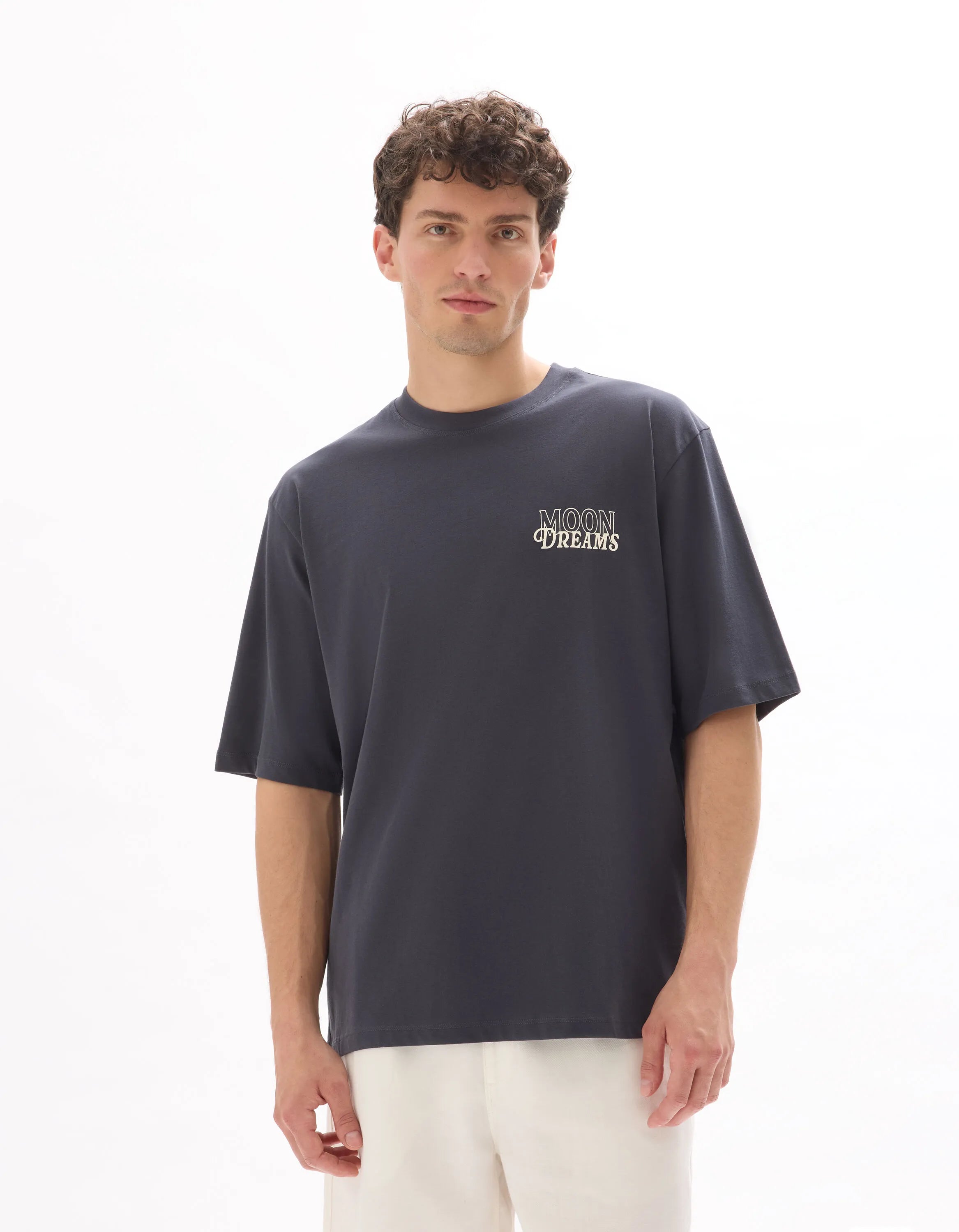 Celio_Bleu Nuit_Oversized Crew Neck T-Shirt 100% Cotton Astro Print_MESOLEIL_BLEU NUIT_02