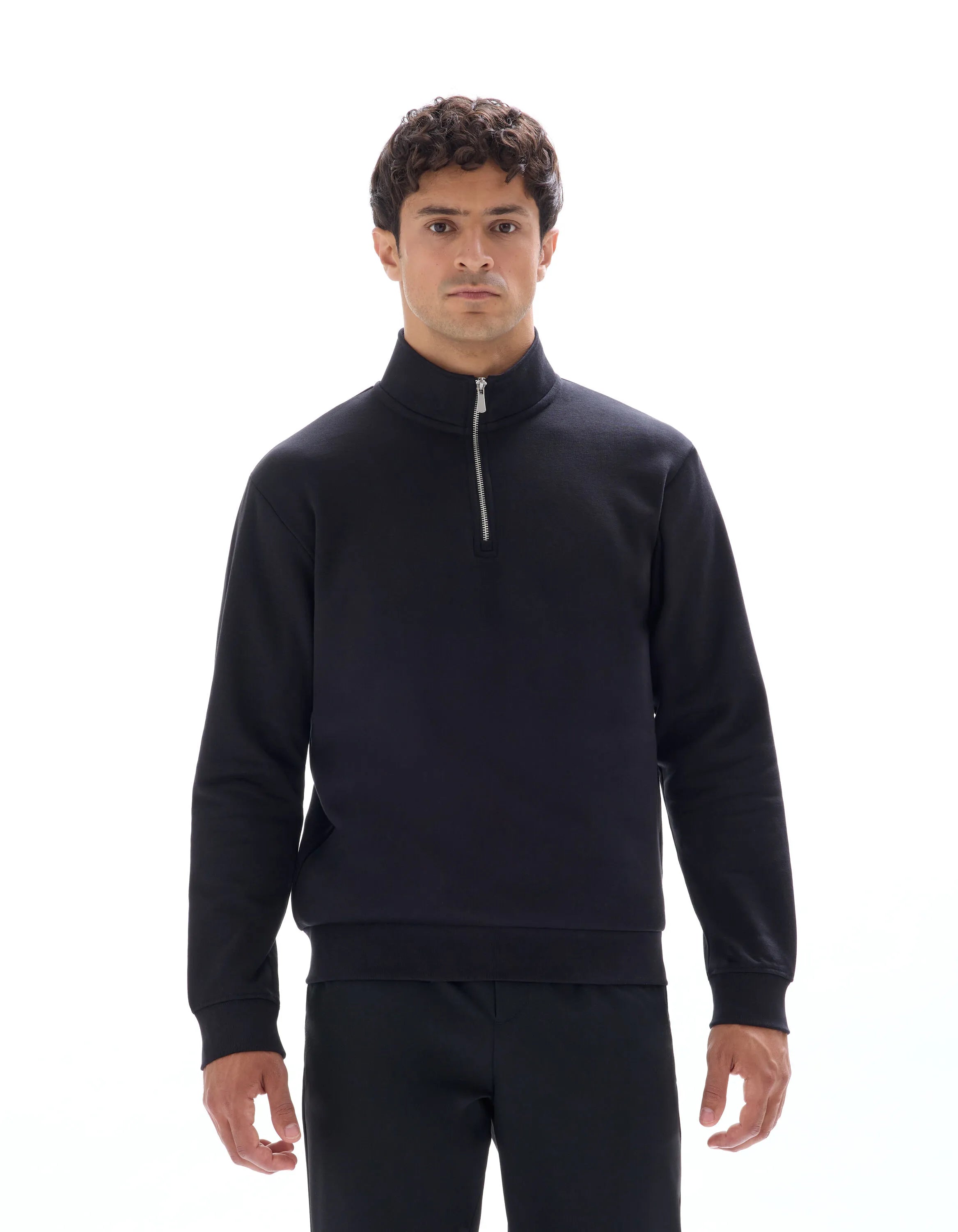 Celio_Black_Regular Crew Neck Sweatshirt_METREUK_BLACK_02