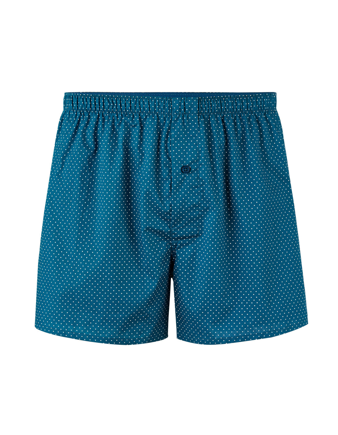 Celio_Blue 100% Cotton Polka Dot Boxer Shorts_MIDOTS_PETROLE_01