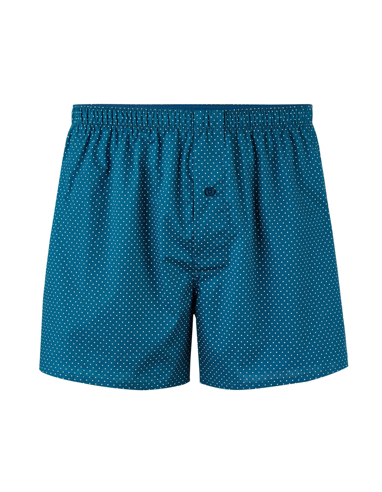 Celio_Blue 100% Cotton Polka Dot Boxer Shorts_MIDOTS_PETROLE_01