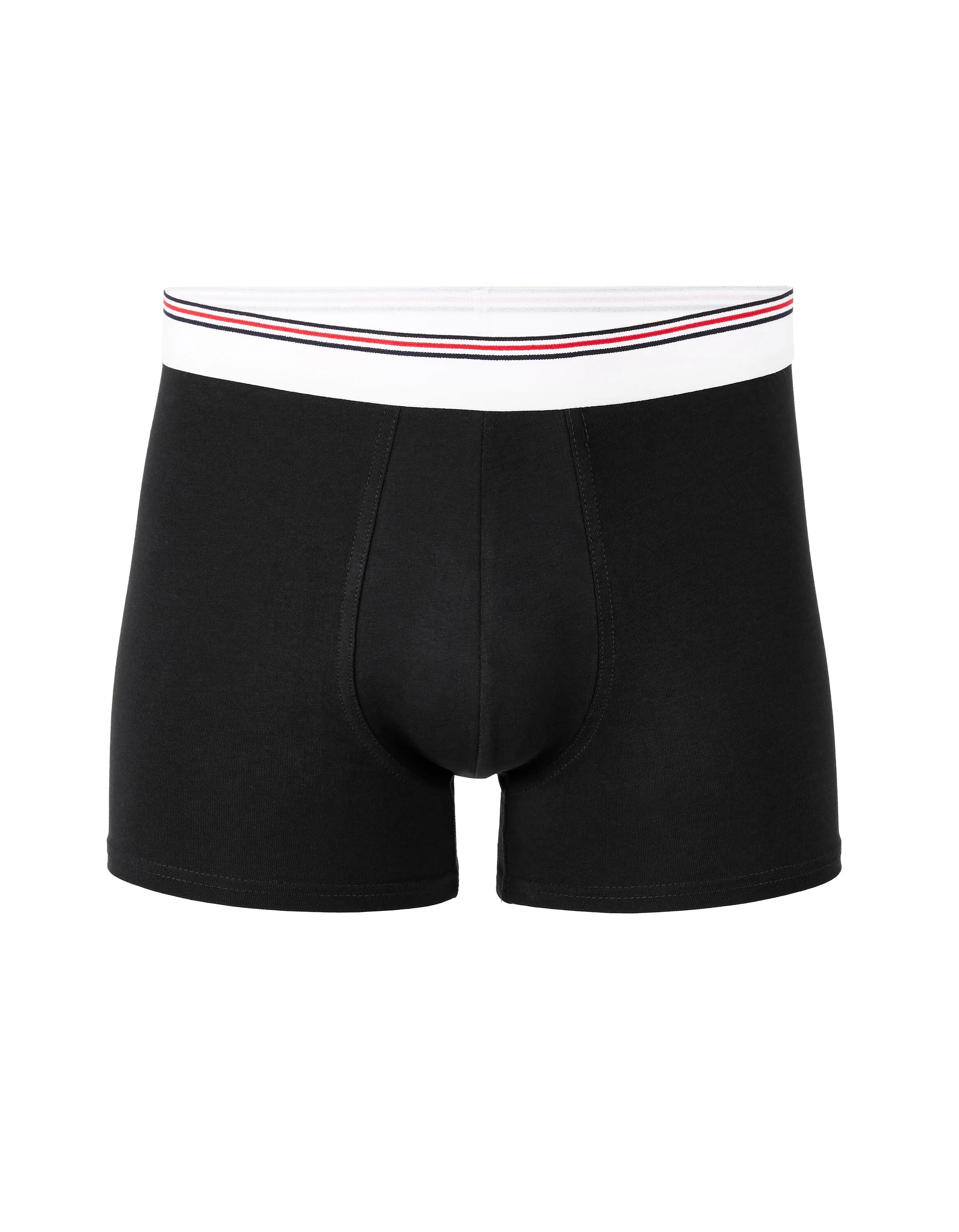 Celio_Black_Stretch Cotton Boxer Shorts with Contrasting Waistband_MIKE_BLACK_01