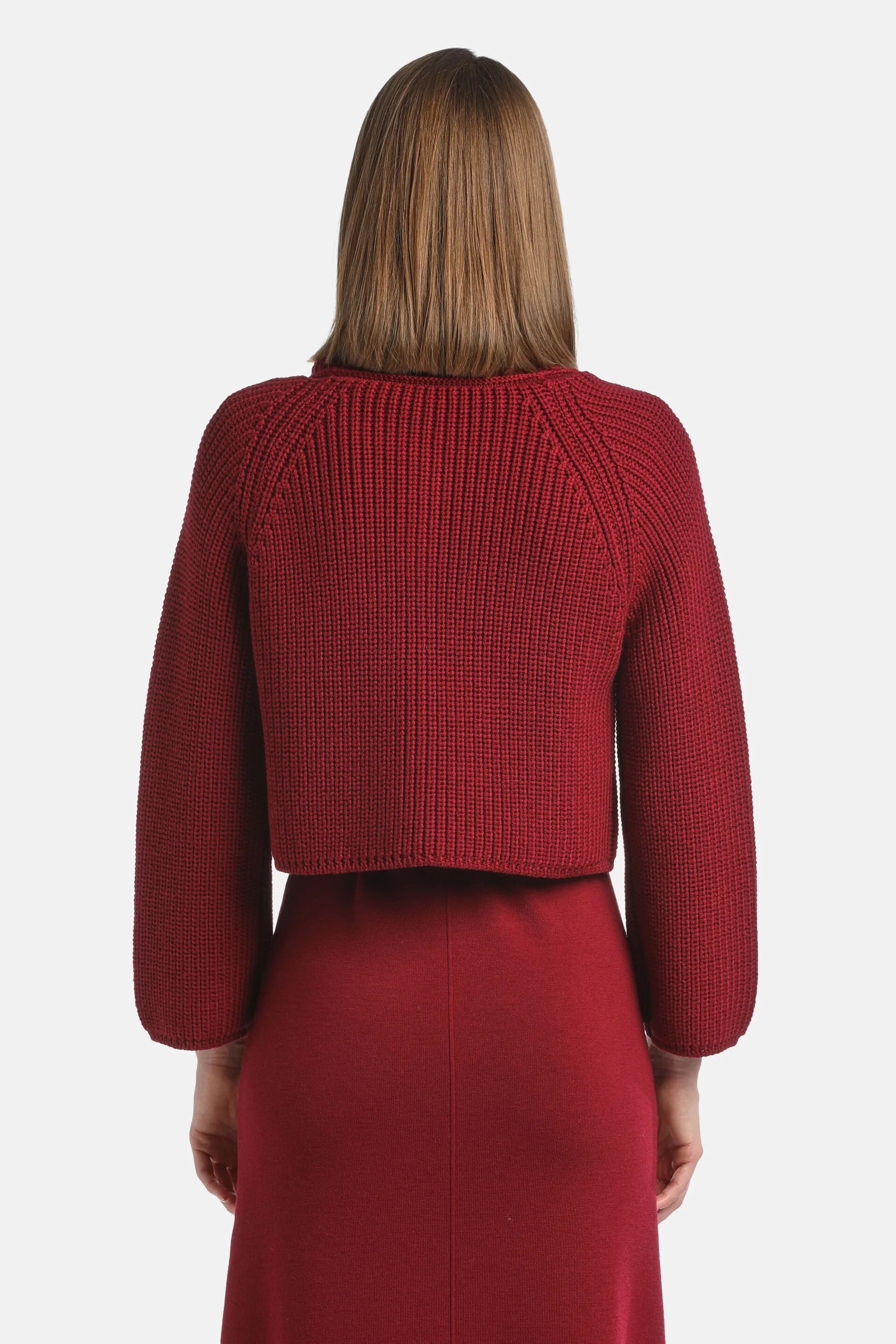 Luisa Spagnoli_Burgundy_Milda - Knit Bolero_MILDA_2405_03