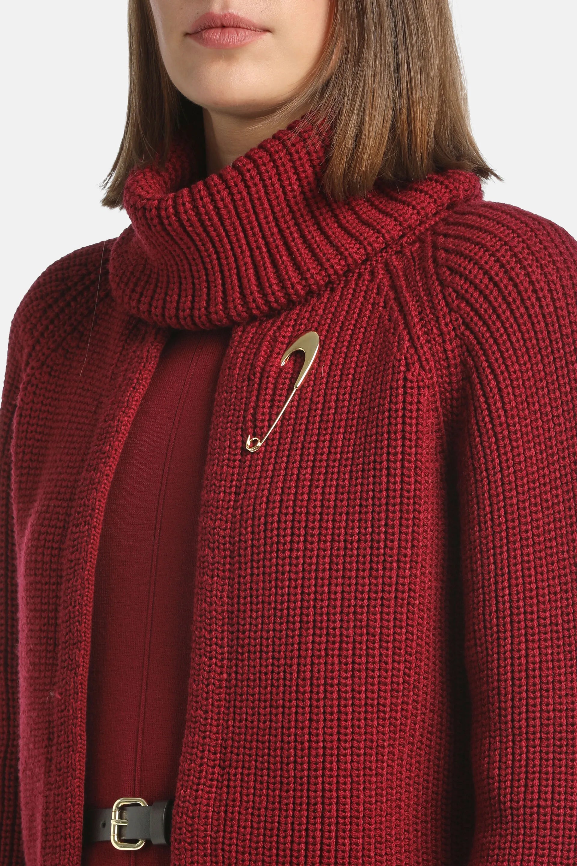 Luisa Spagnoli_Burgundy_Milda - Knit Bolero_MILDA_2405_04