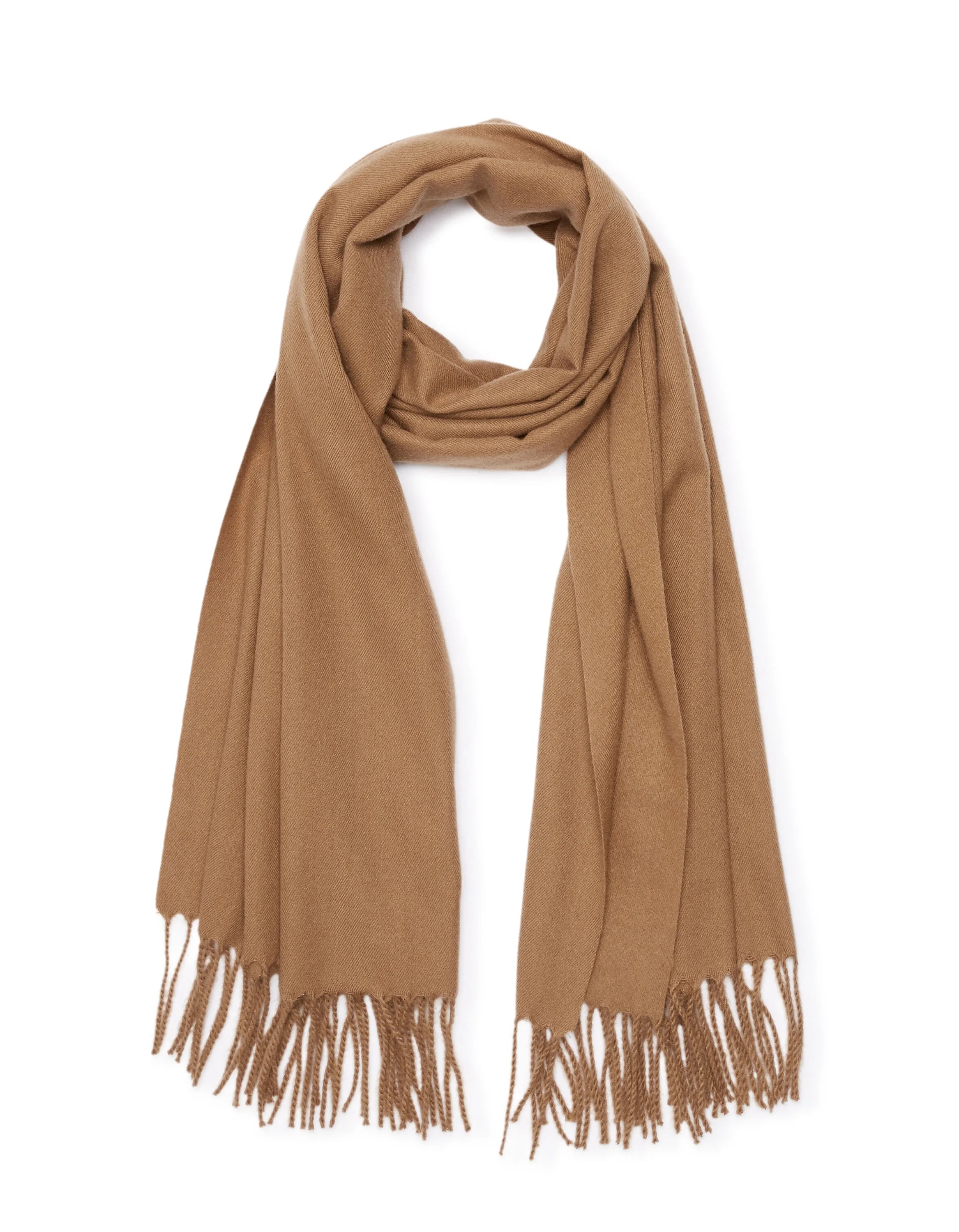Celio_Camel_Warm Scarf with Fringes_MISCAFACE_CAMEL_01