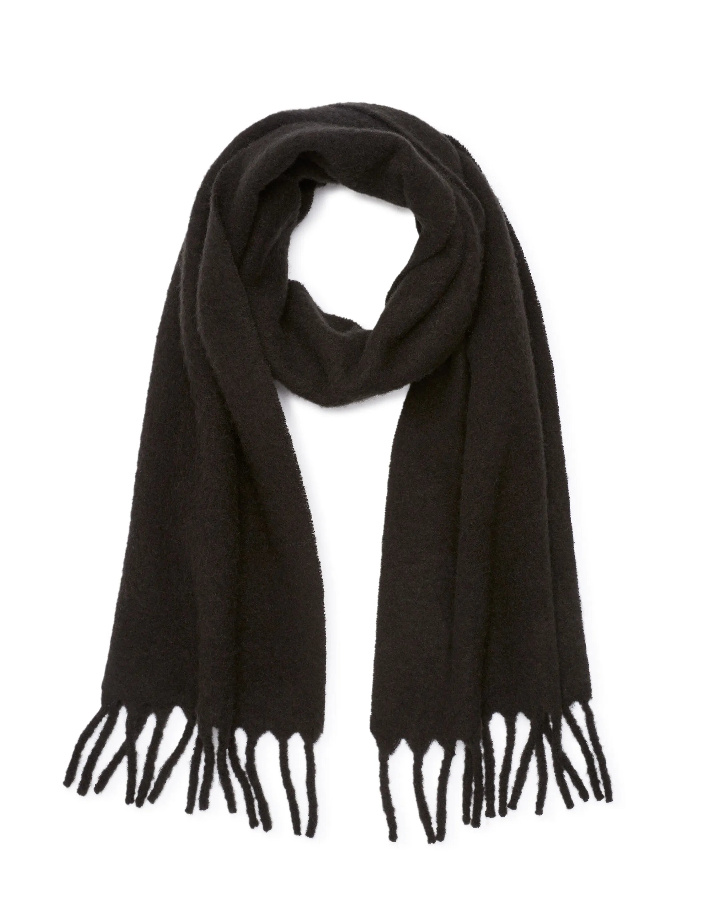 Celio_Black_Wool Blend Scarf_MISCAROU_BLACK_01