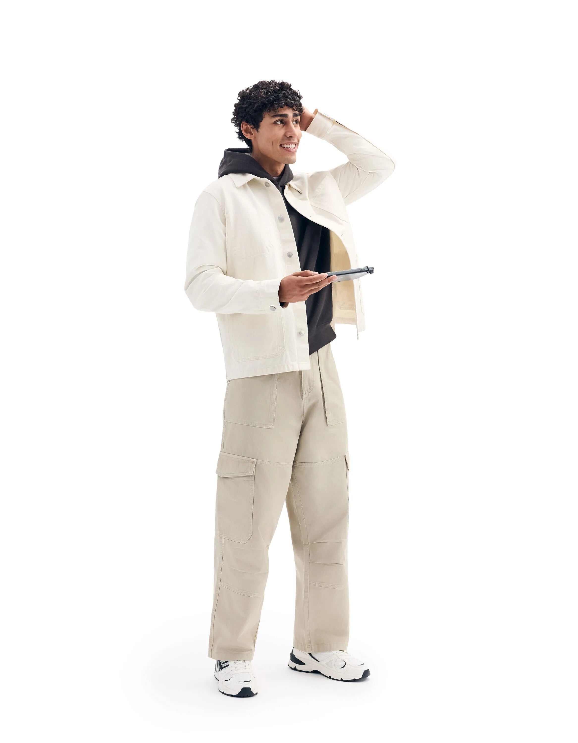 Celio_Grey_Baggy Cargo Pants 100% Cotton_MOBAGO_GREY_07