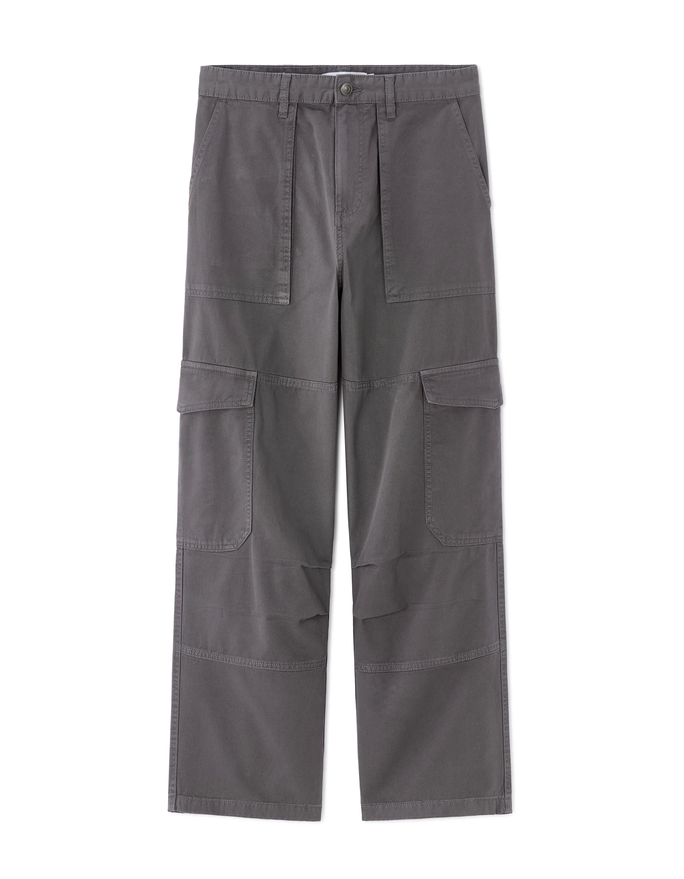 Celio_Grey_Baggy Cargo Pants 100% Cotton_MOBAGO_GREY_09