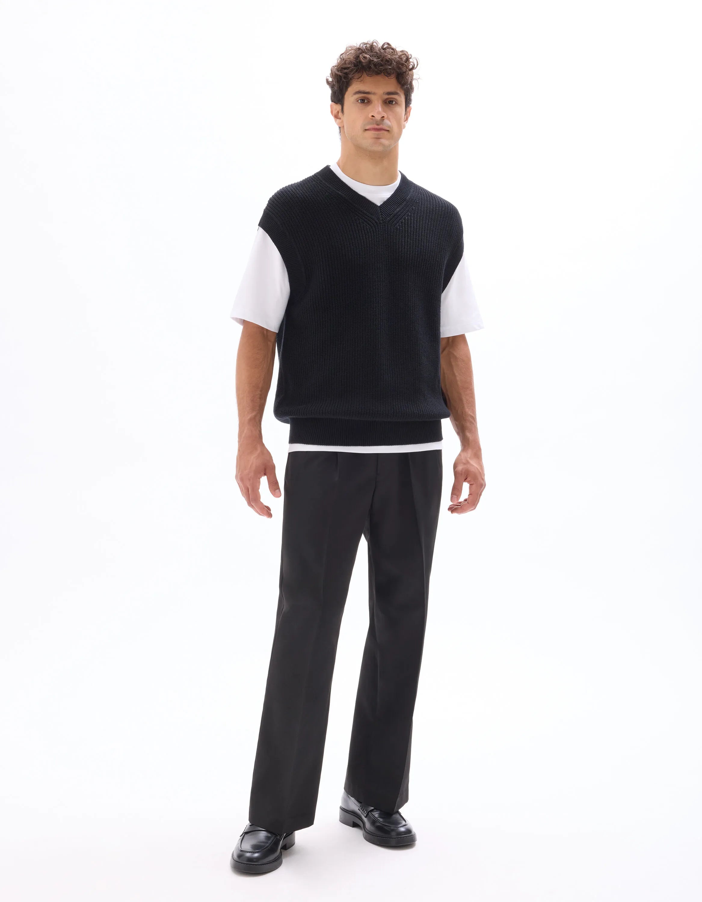 Celio_Black_24H Baggy Loose Pants_MOBIG_BLACK_01