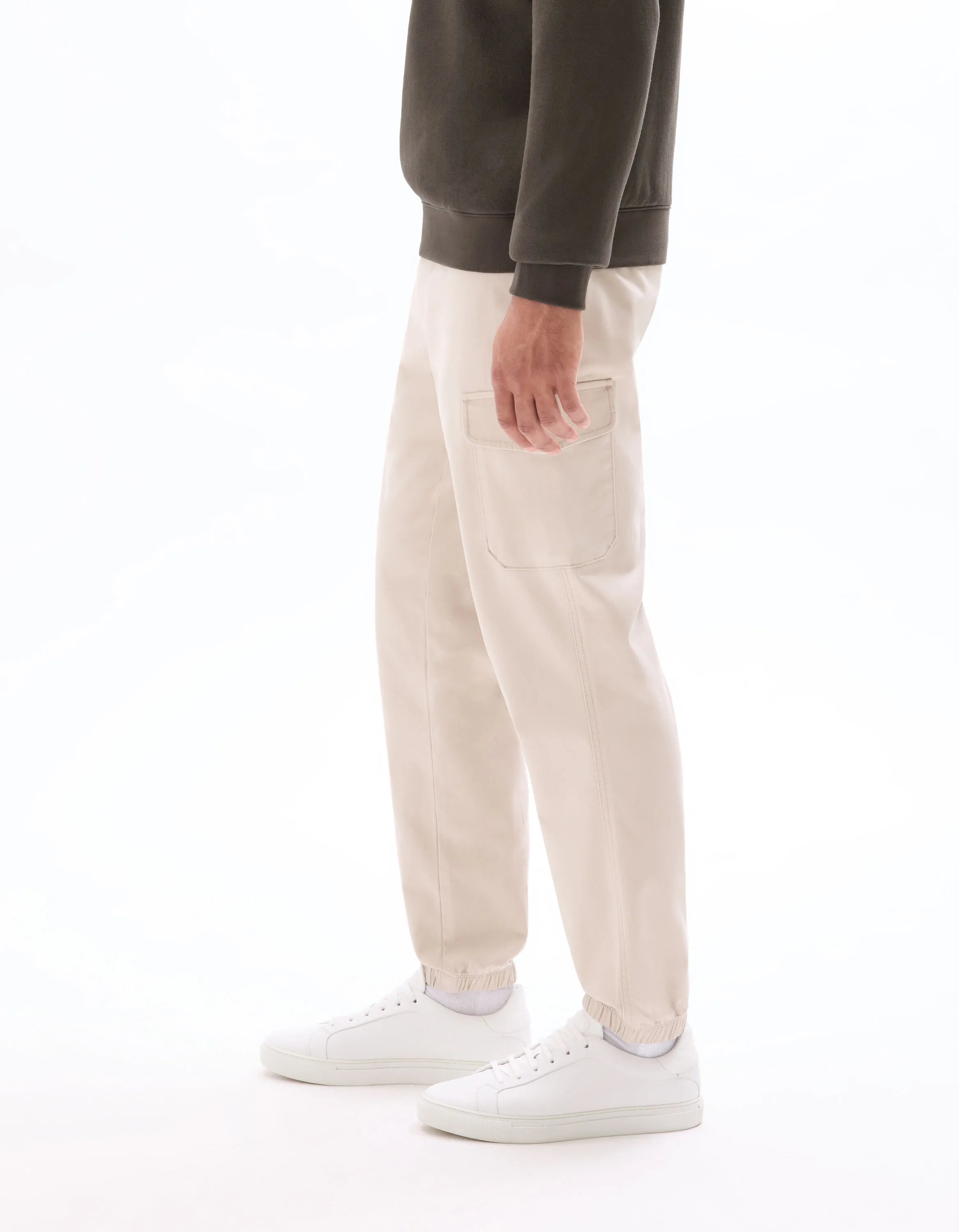 Celio_Beige Clair_Stretch Cotton Straight Cargo Pants_MOGO_BEIGE CLAIR_04