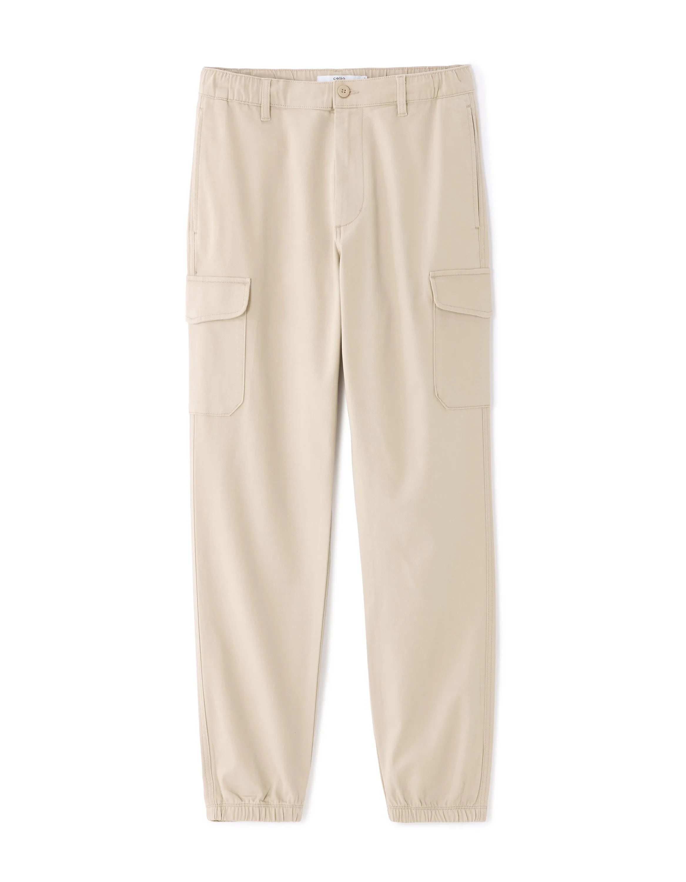 Celio_Beige Clair_Stretch Cotton Straight Cargo Pants_MOGO_BEIGE CLAIR_07