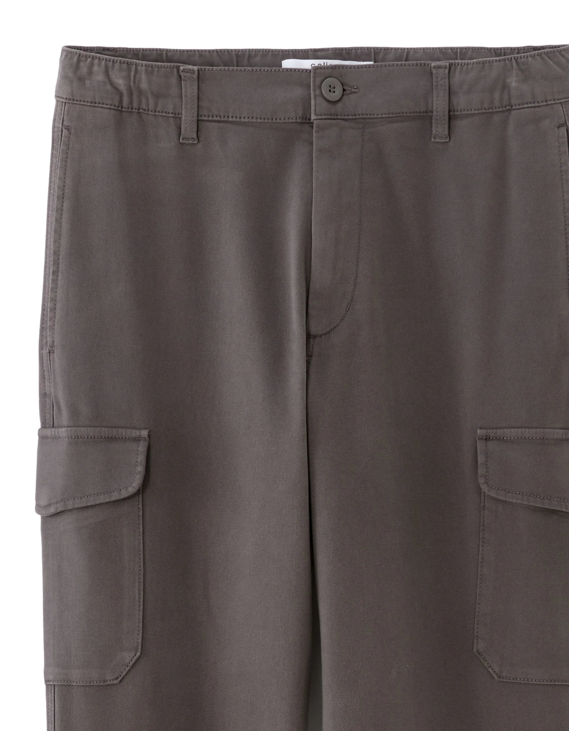 Celio_Grey_Straight Stretch Cotton Cargo Pants_MOGO_GREY_06