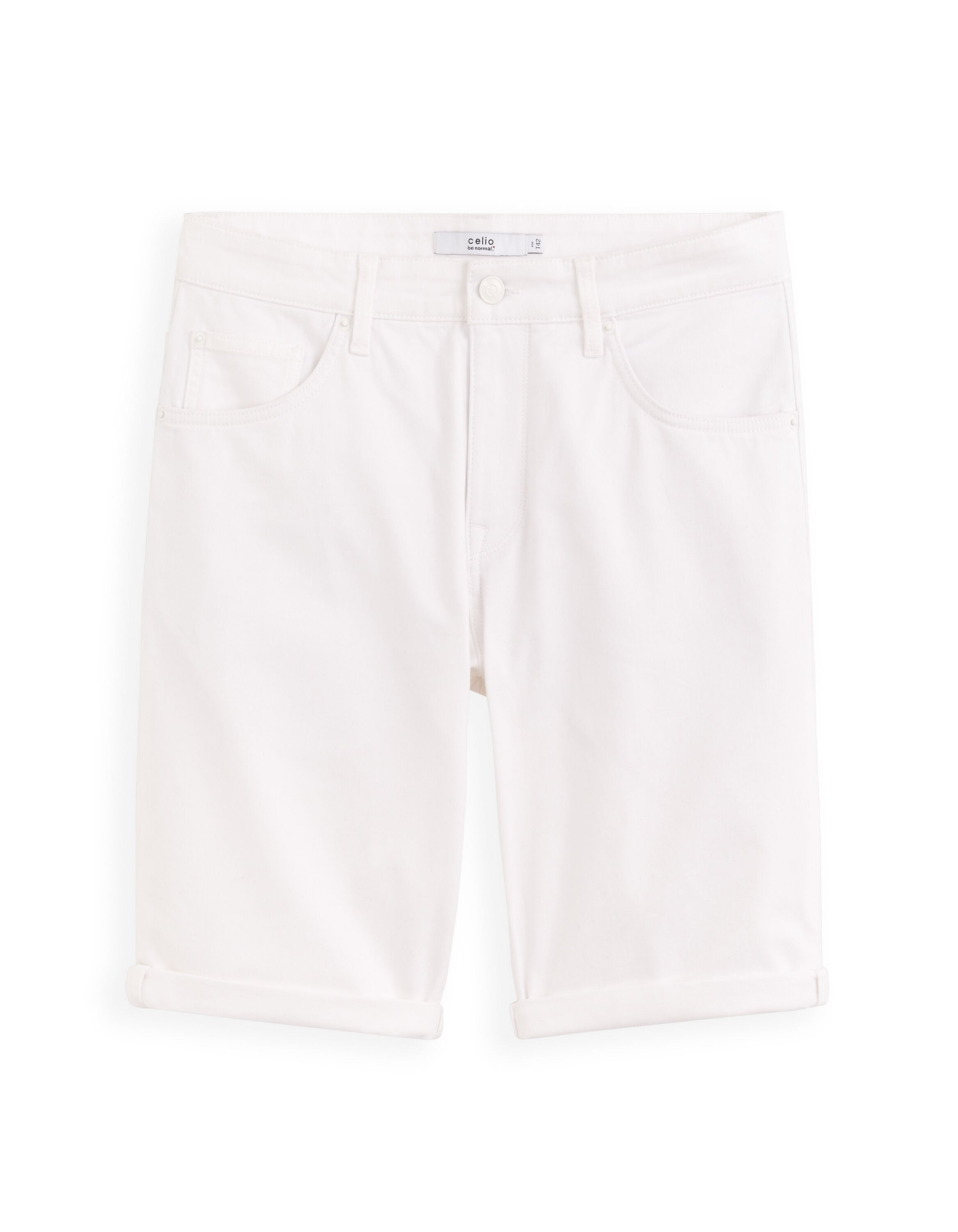 5 Pockets Stretch Cotton Bermuda Shorts_01