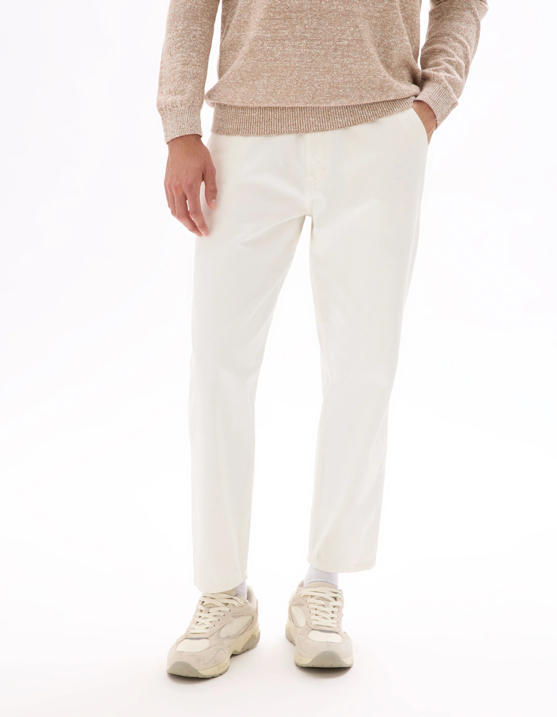 Celio_Ecru_Relaxed Jeans 100% Cotton_MORELAX_ECRU_02