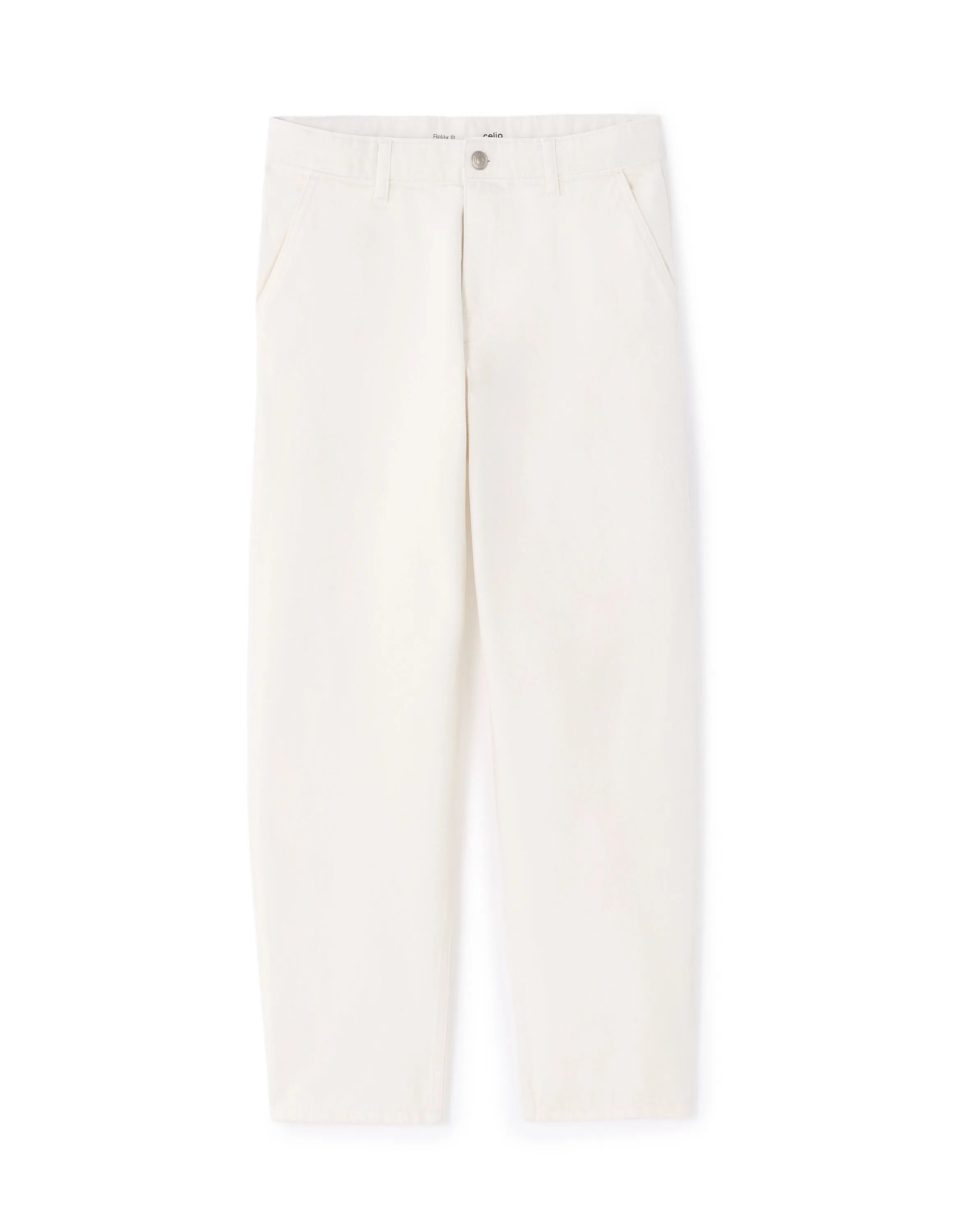 Celio_Ecru_Relaxed Jeans 100% Cotton_MORELAX_ECRU_09