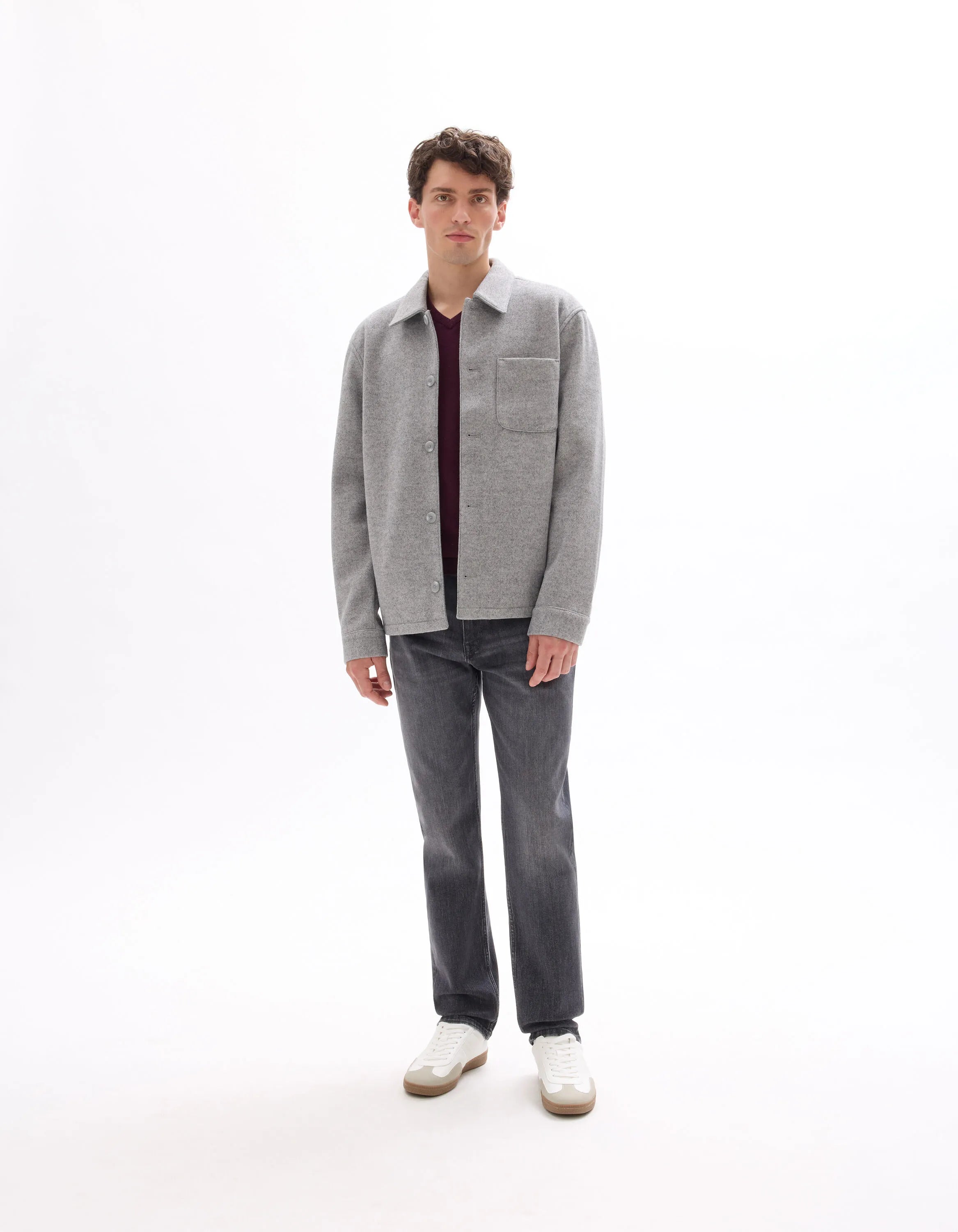 Celio_Heather Grey_Unlined Mesh Jacket_MUBIAISHRT_HEATHER GREY_01