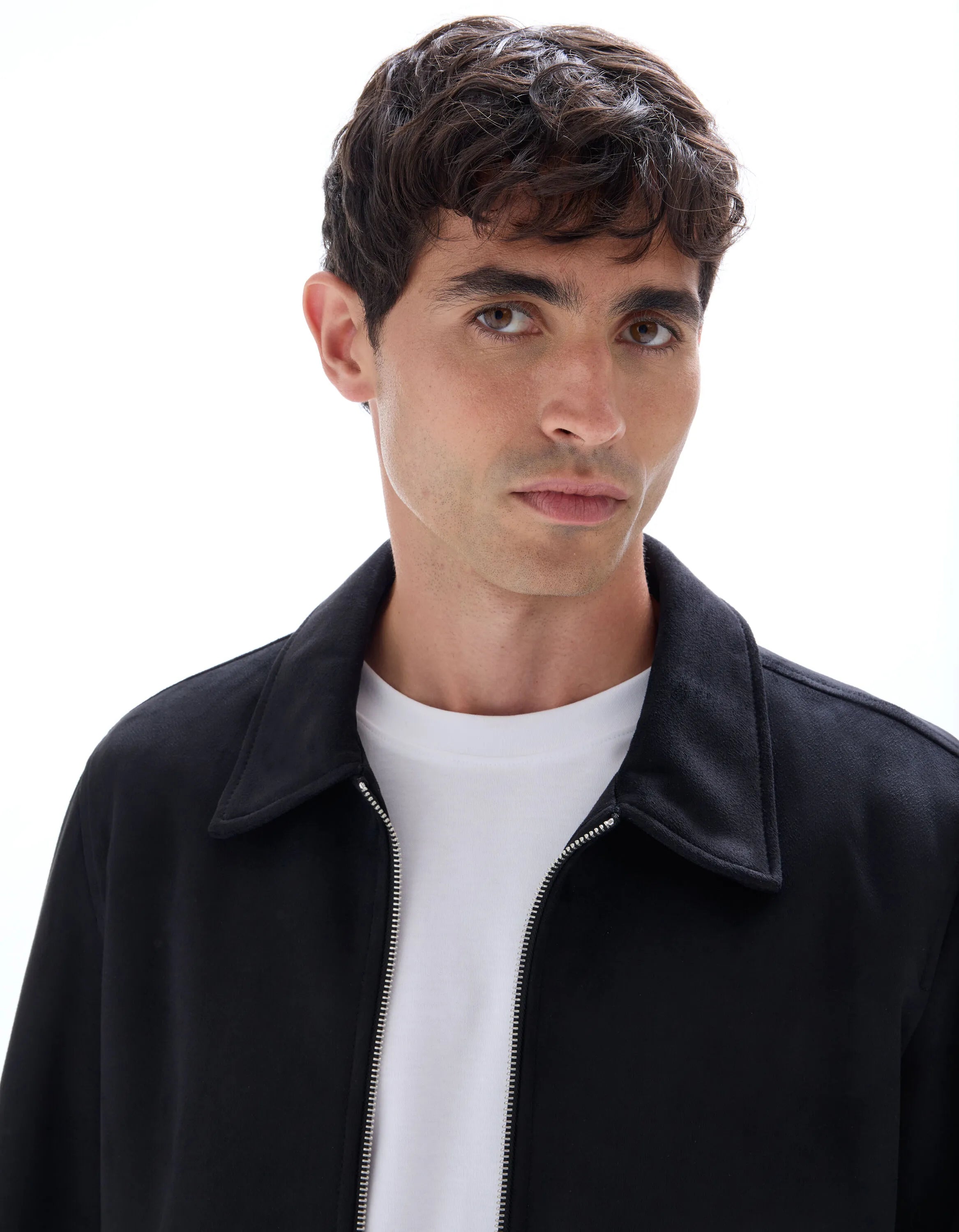 Celio_Black_Faux Suede Jacket_MUFASTER_BLACK_04