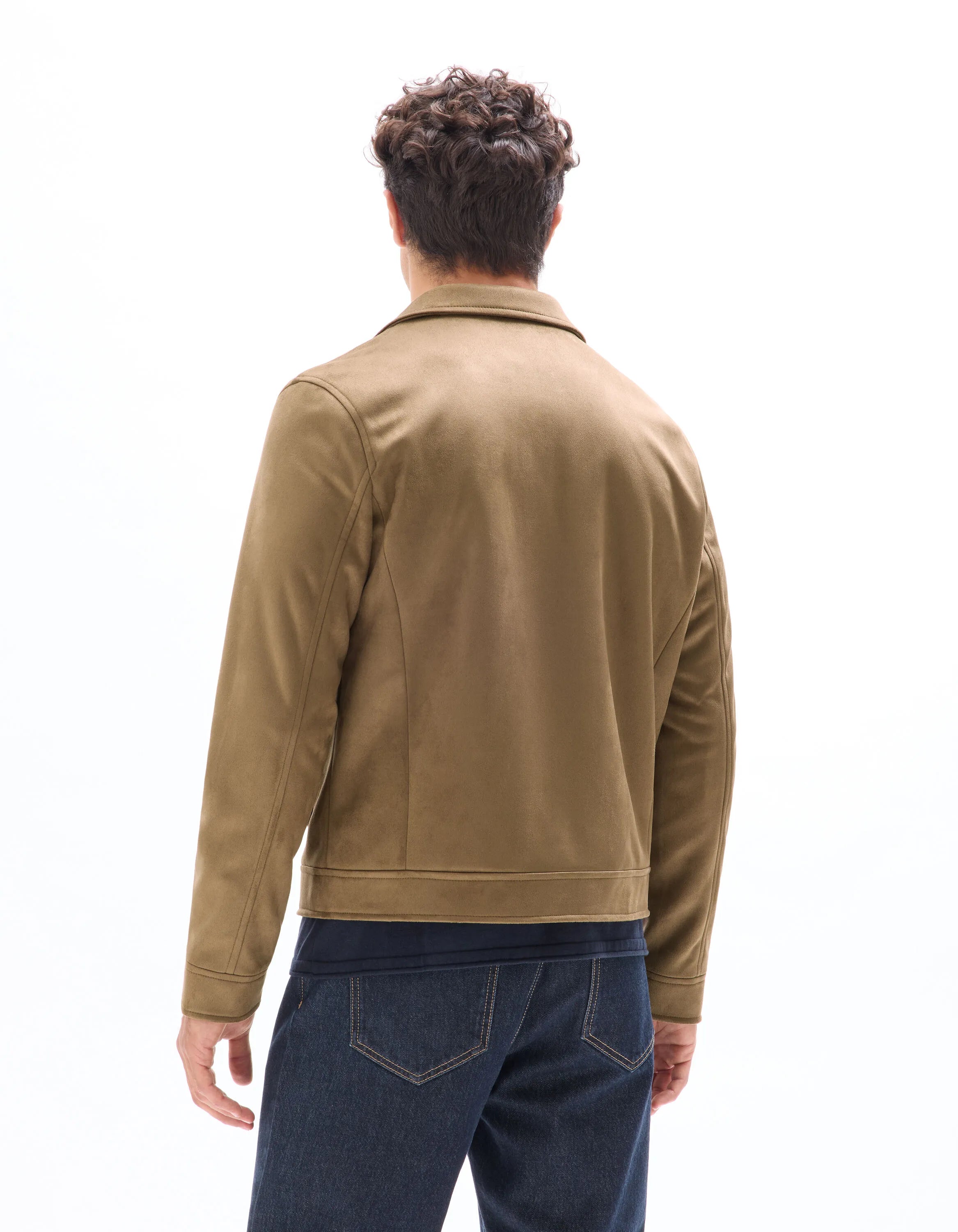 Celio_Camel_Faux Suede Jacket_MUFASTER_CAMEL_03