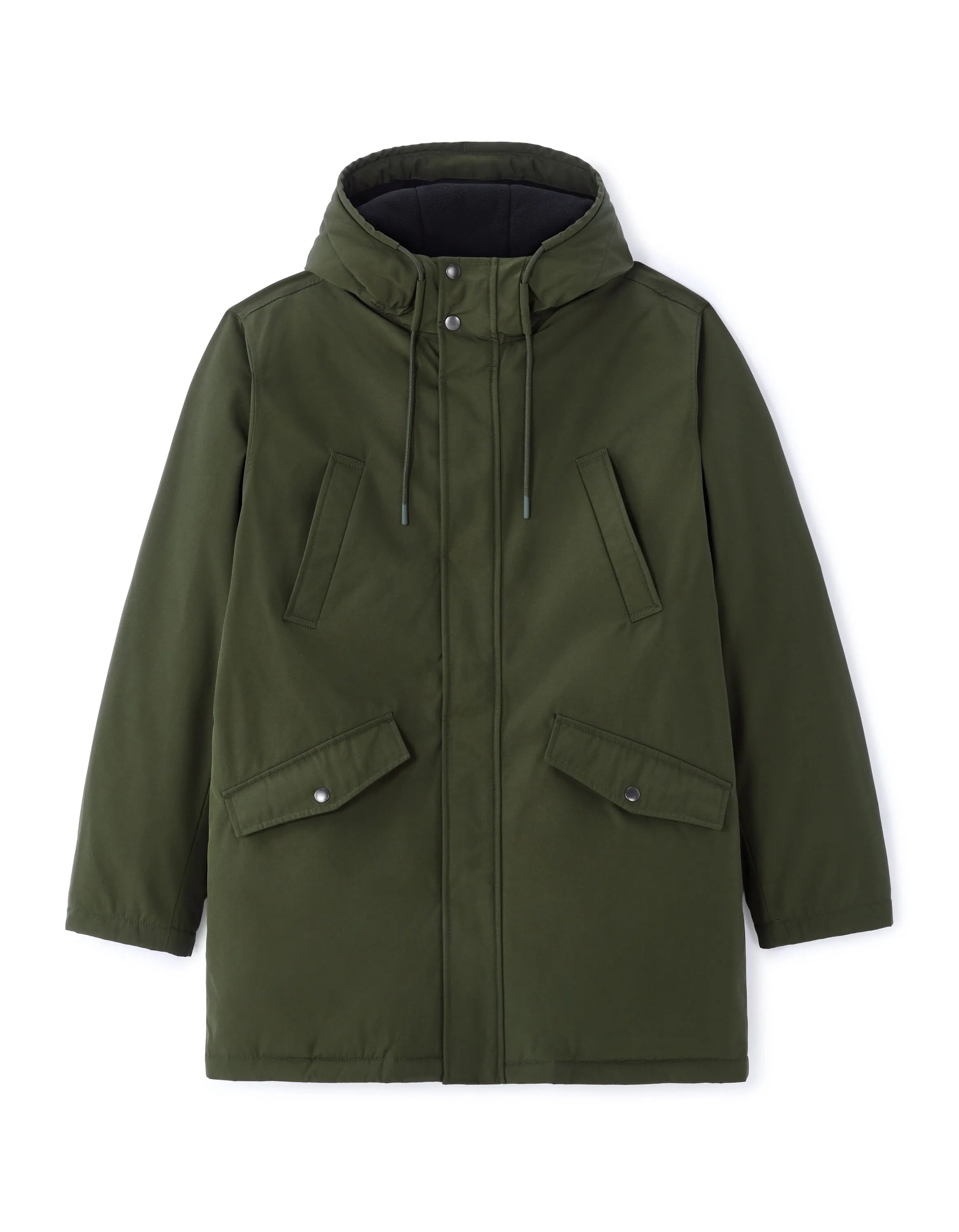 Celio_Green_Water-Repellent Hooded Parka - Khaki_MUGRID_KAKI_01