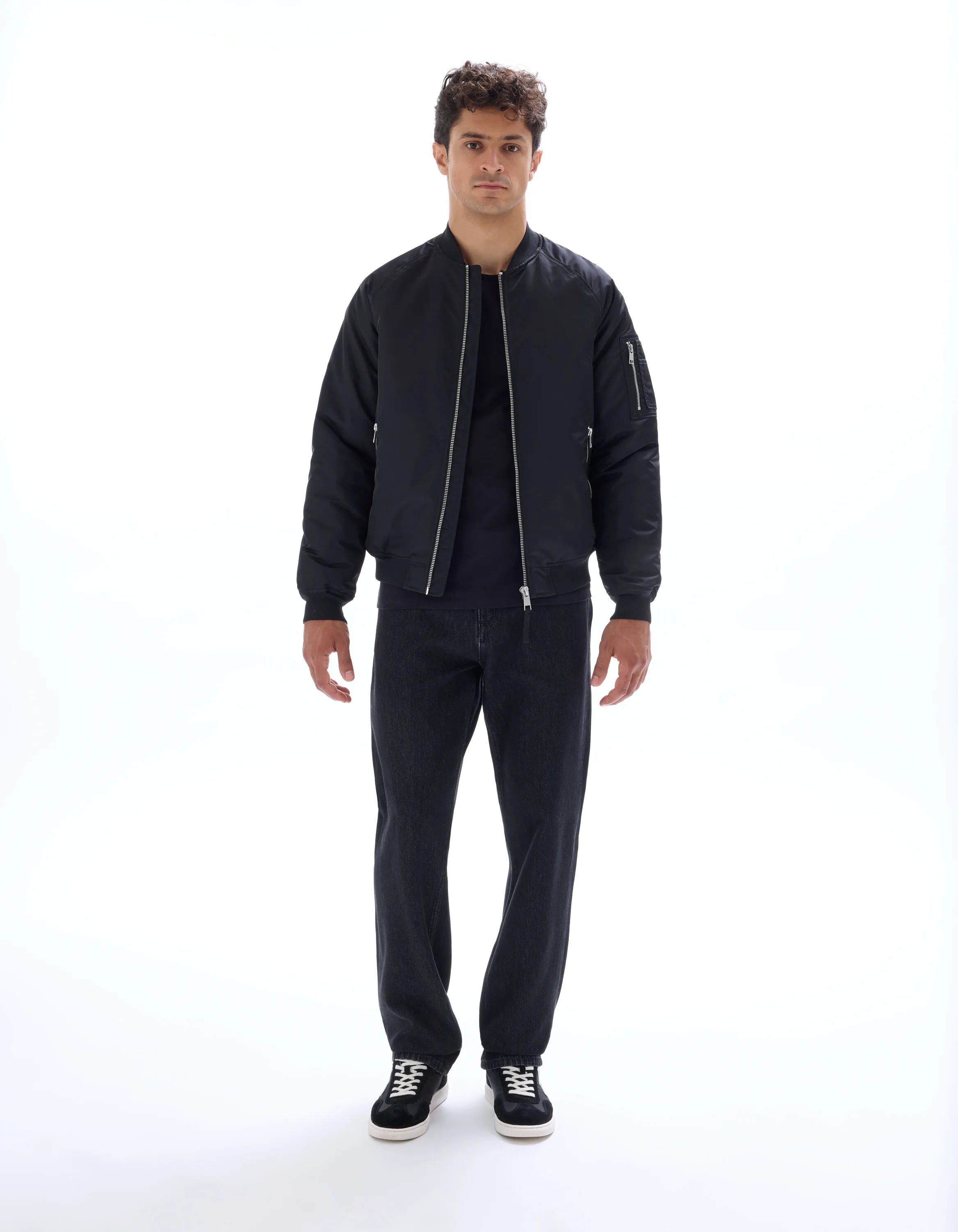 Celio_Black_Quilted Bomber Jacket_MUJAMES_BLACK_01