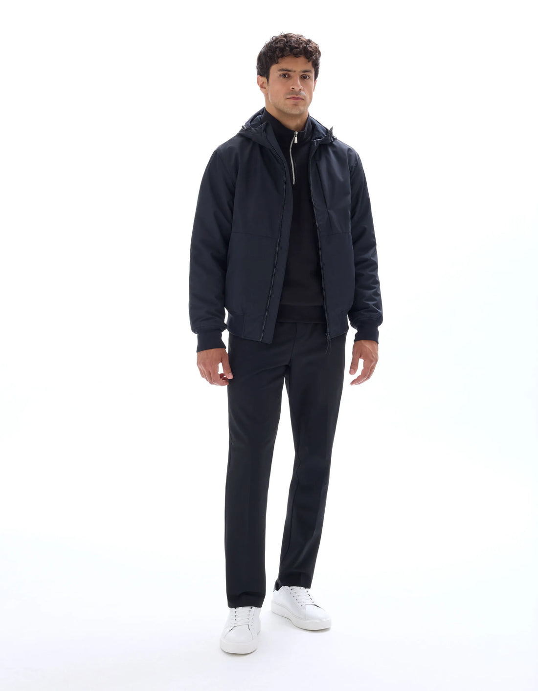 Celio_Black_Hooded Jacket_MULEAG_BLACK_01