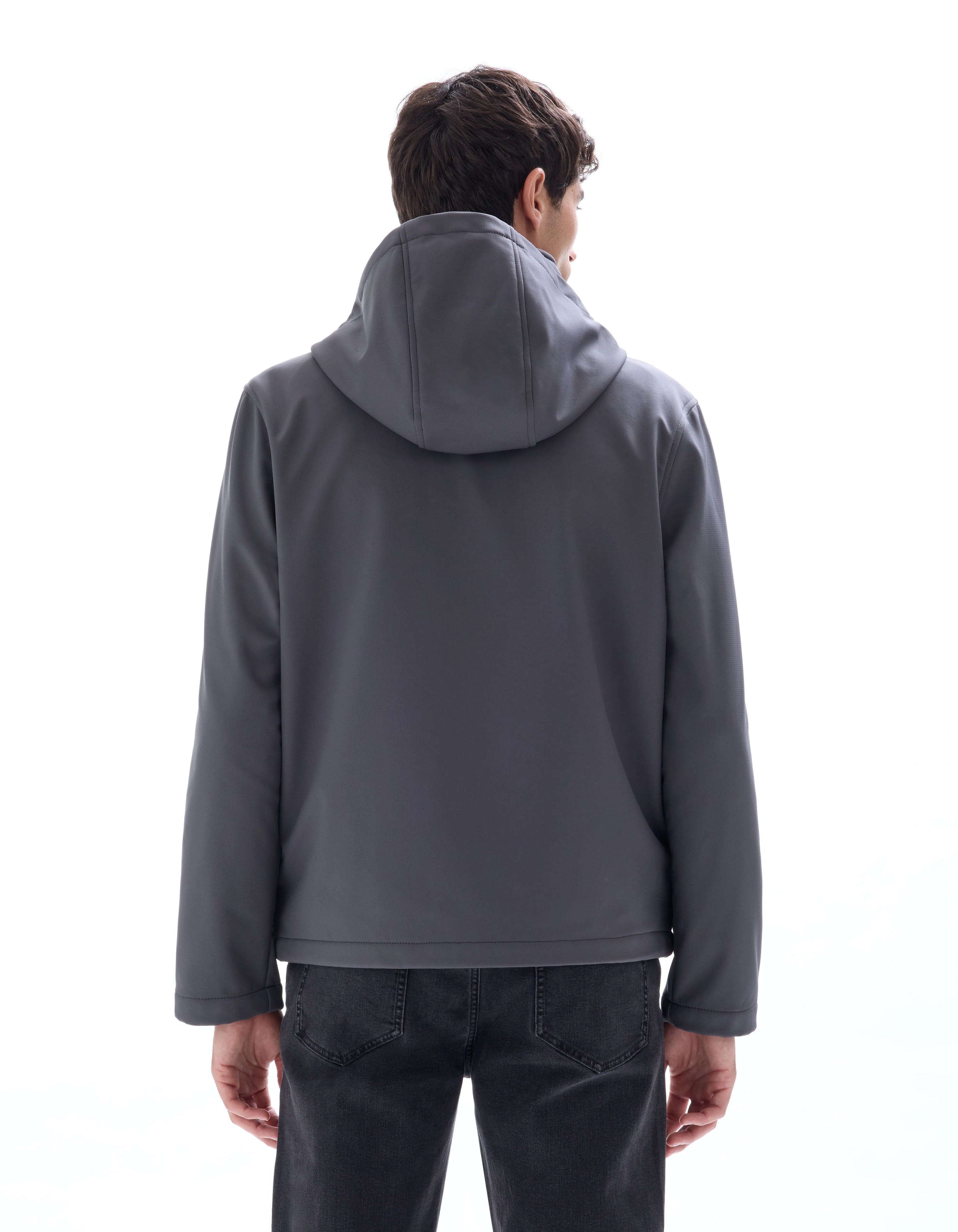 Celio_Grey_Hooded Softshell Jacket_MUSHELL_GREY_03