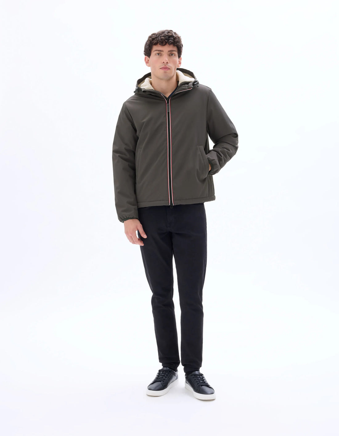 Celio_Anthracite_Sherpa-Lined Hooded Jacket_MUTEKSHRT_ANTHRACITE_01