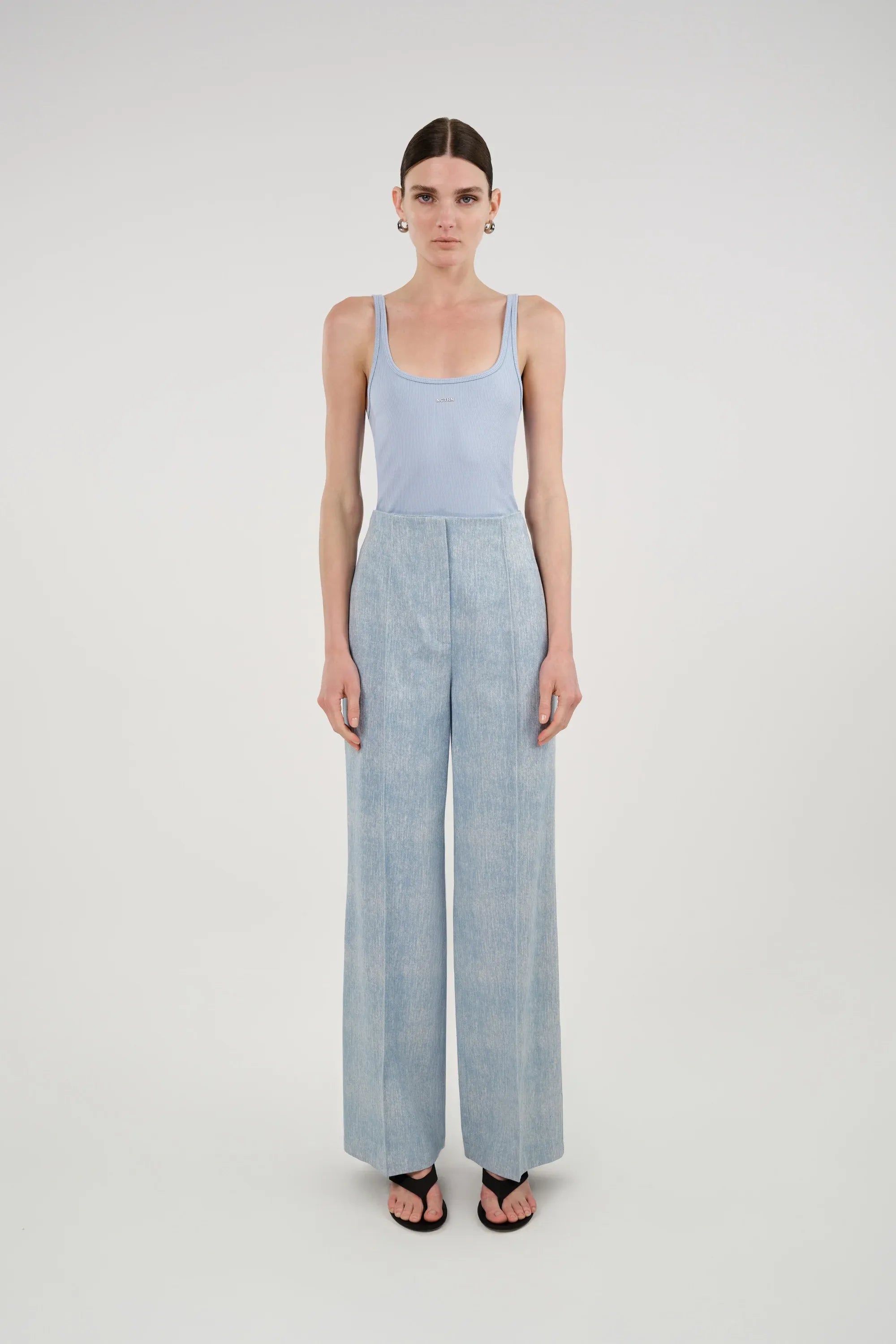 Nocturne Blue Women Embellished Crop Top SKU: N26YD15139_0011 Image 02