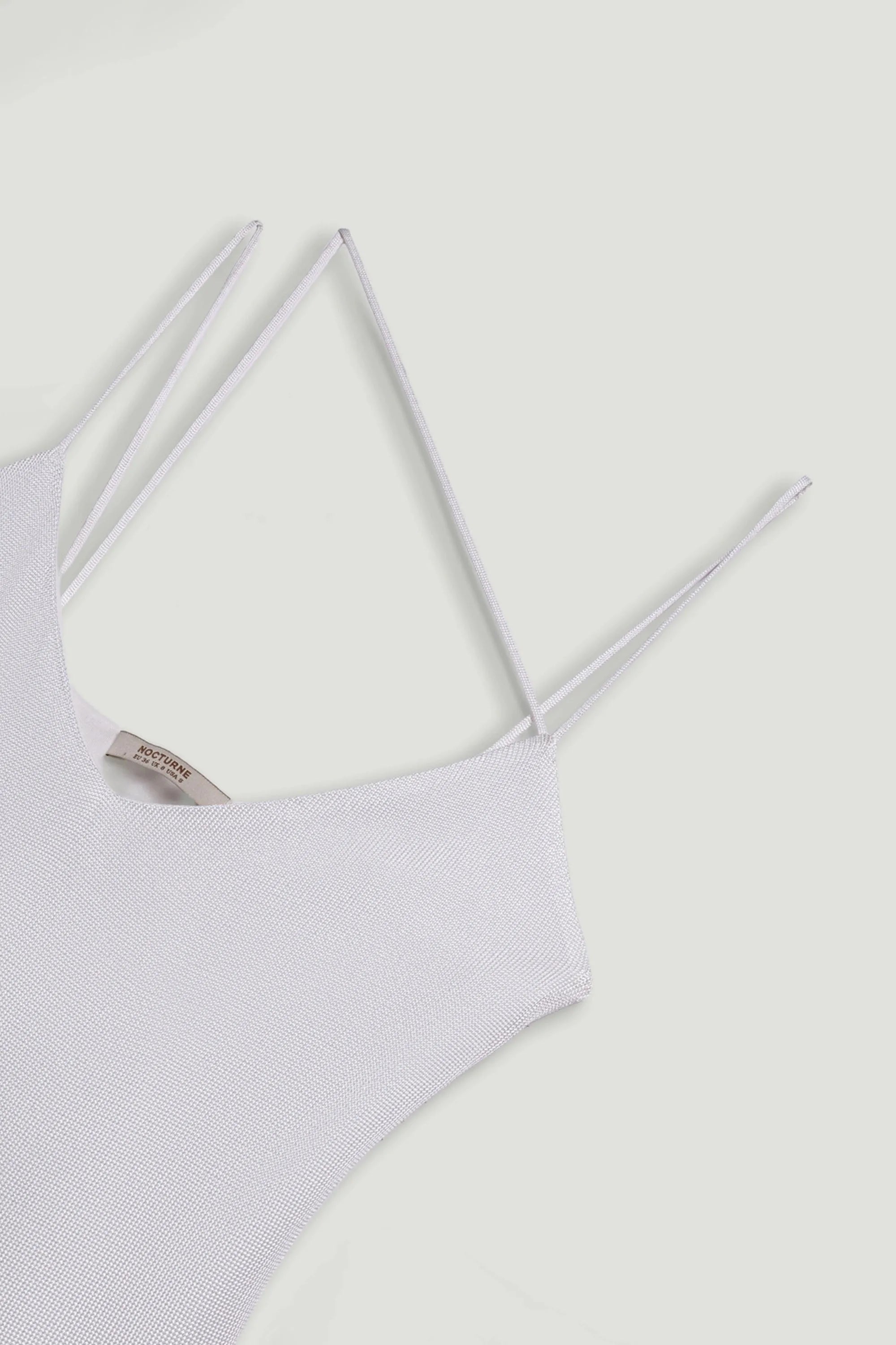 Nocturne Off-White Women Strappy Knit Top SKU: N26YD50196_0014 Image 03