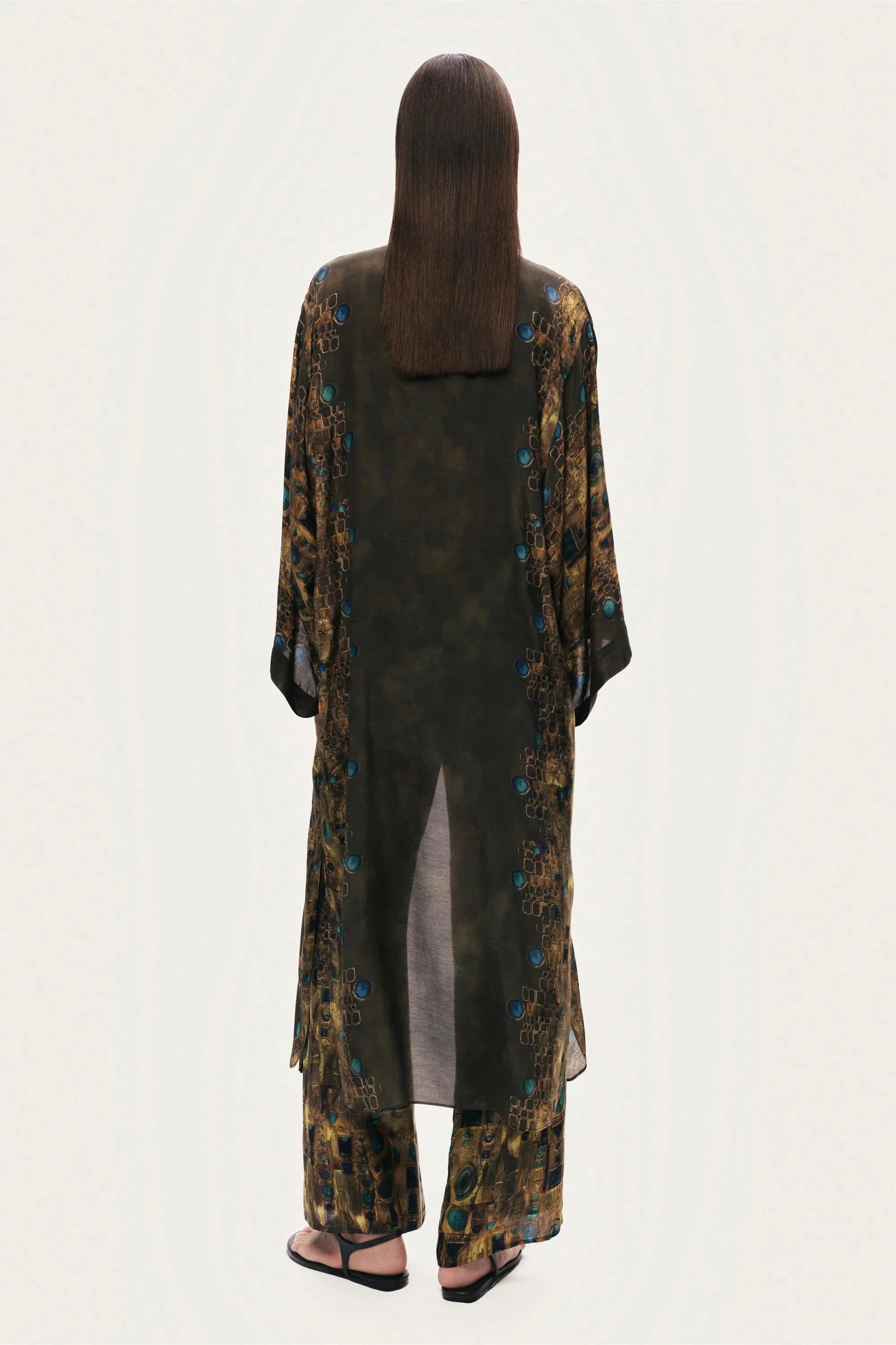 Nocturne Multi-Coloured Women Printed Long Kimono SKU: N26YN11147_0007 Image 06