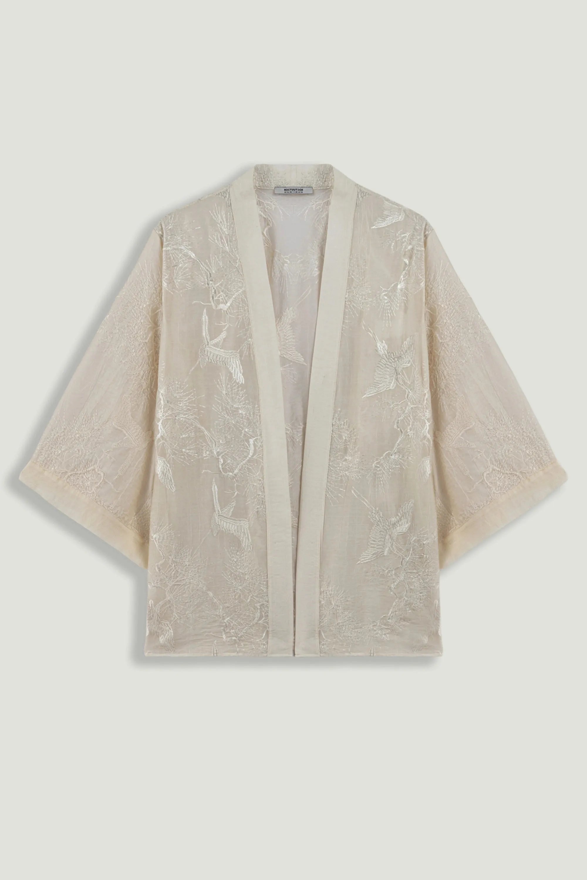 Nocturne Off-White Women Textured Jacquard Kimono SKU: N26YN11149_0014 Image 01