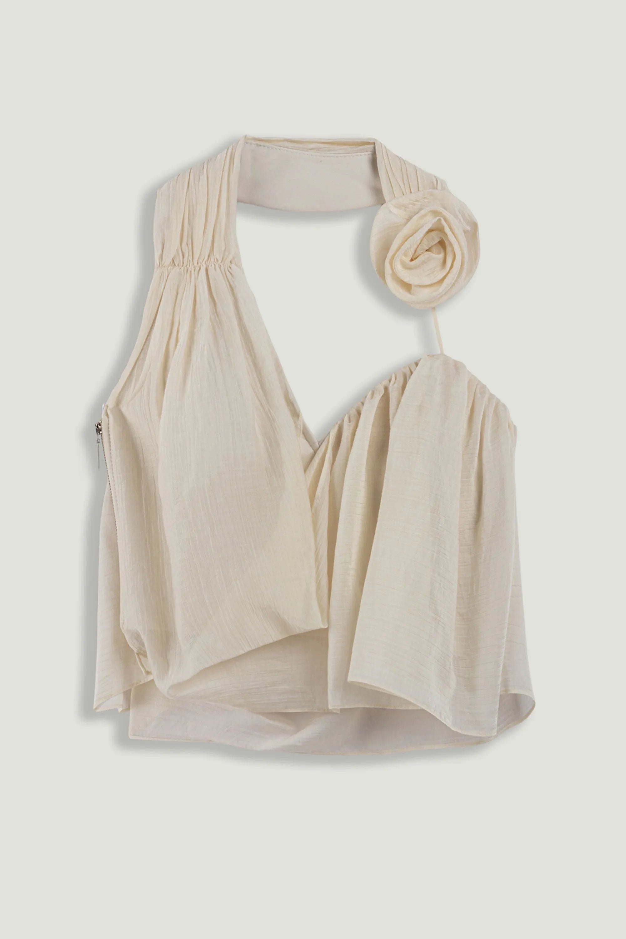Nocturne White Women Floral Detail Halterneck Bustier SKU: N26YN19020_0001 Image 01