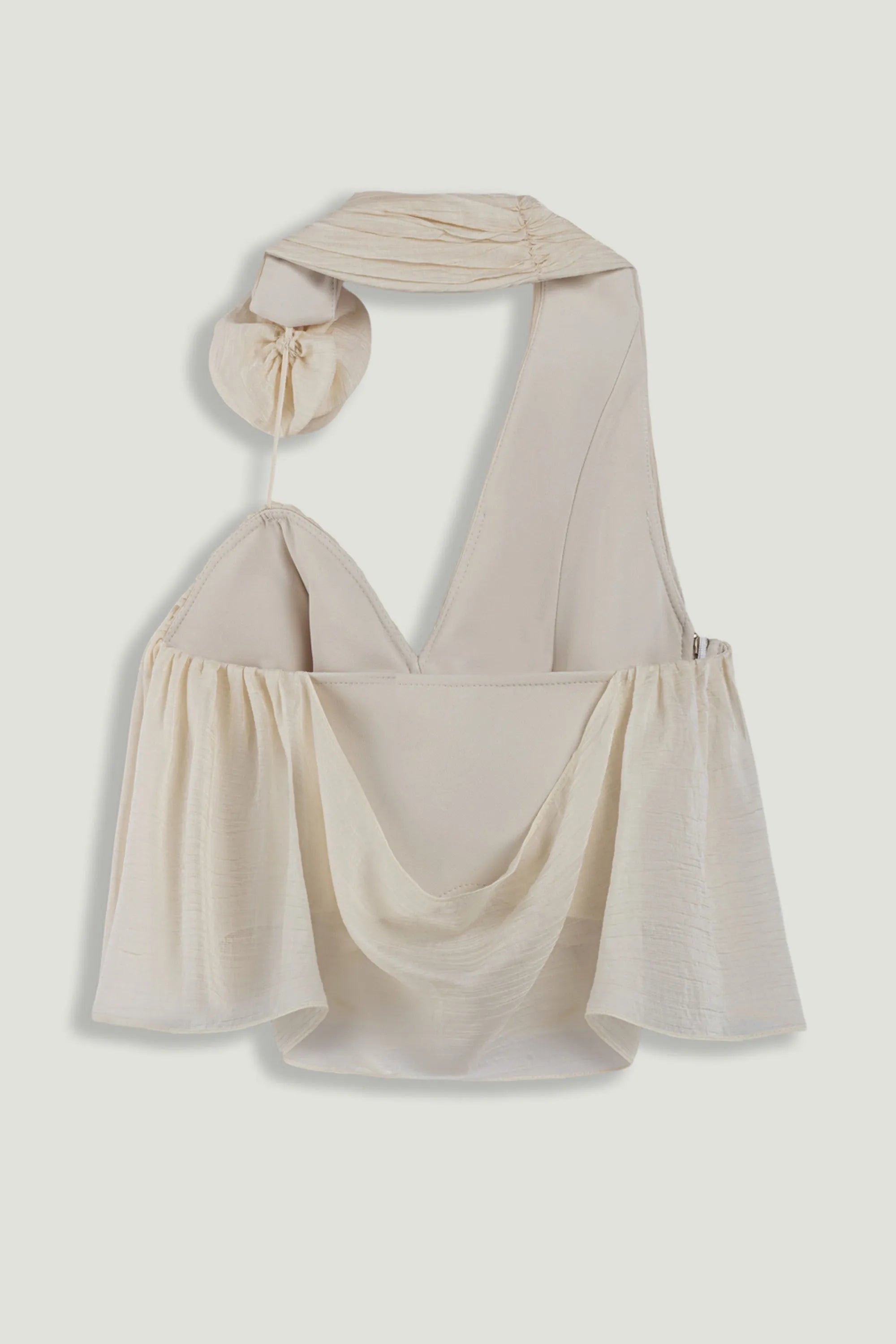 Nocturne White Women Floral Detail Halterneck Bustier SKU: N26YN19020_0001 Image 08