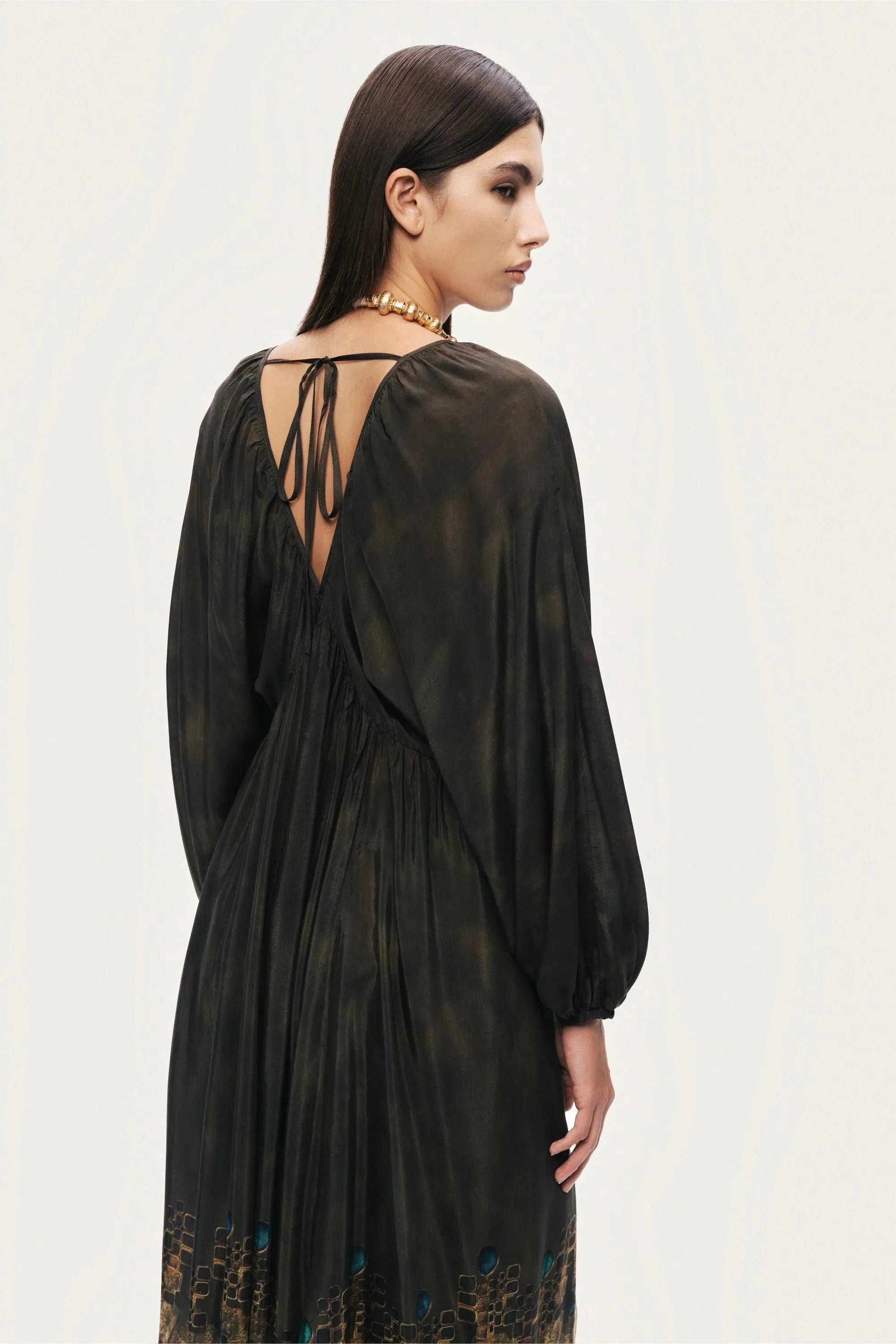 Nocturne Multi-Coloured Women Printed Long Sleeve Maxi Dress SKU: N26YN2772_0007 Image 06
