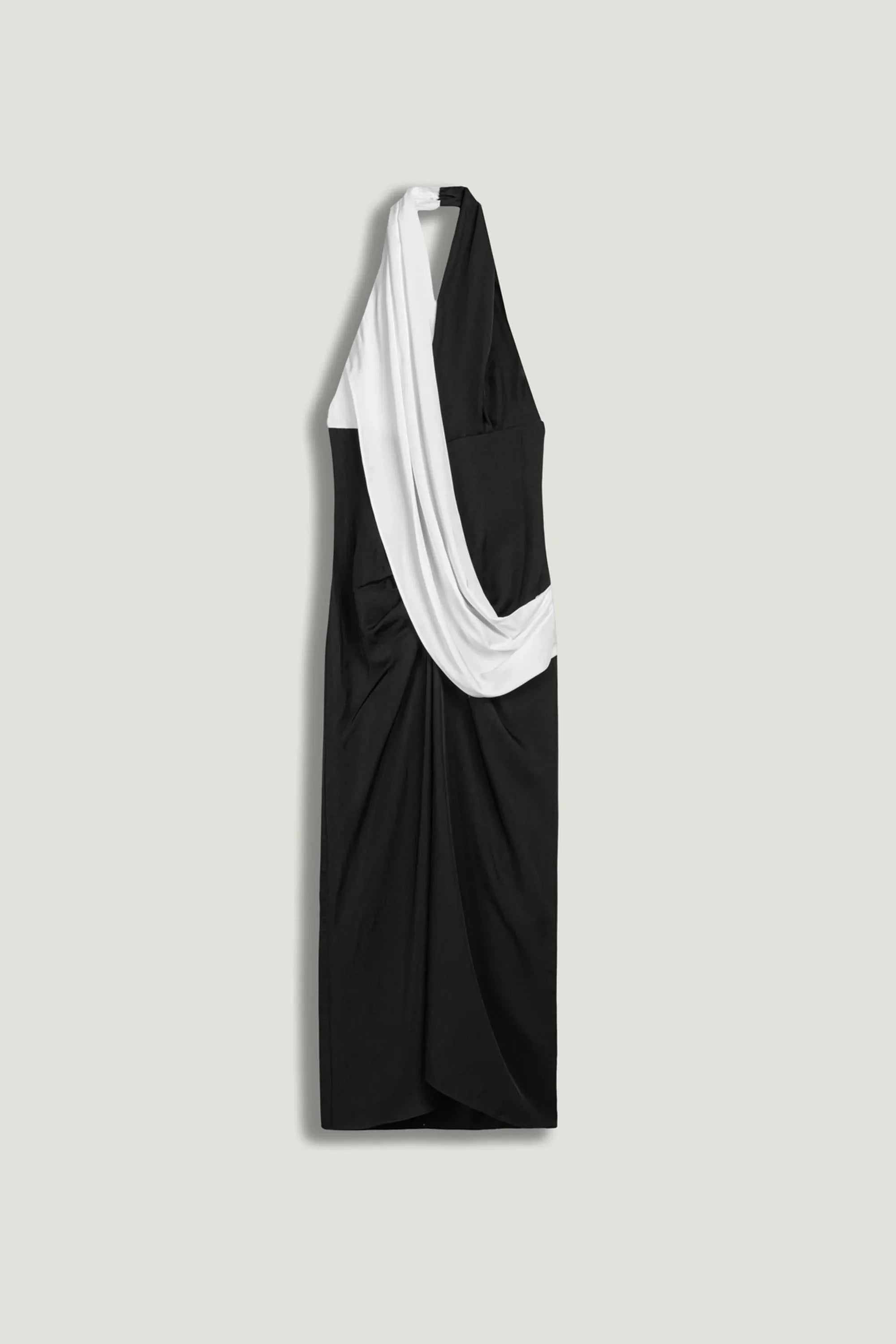 Nocturne Multi-Coloured Women Contrast Draped Halter Maxi Dress SKU: N26YN2807_0007 Image 01