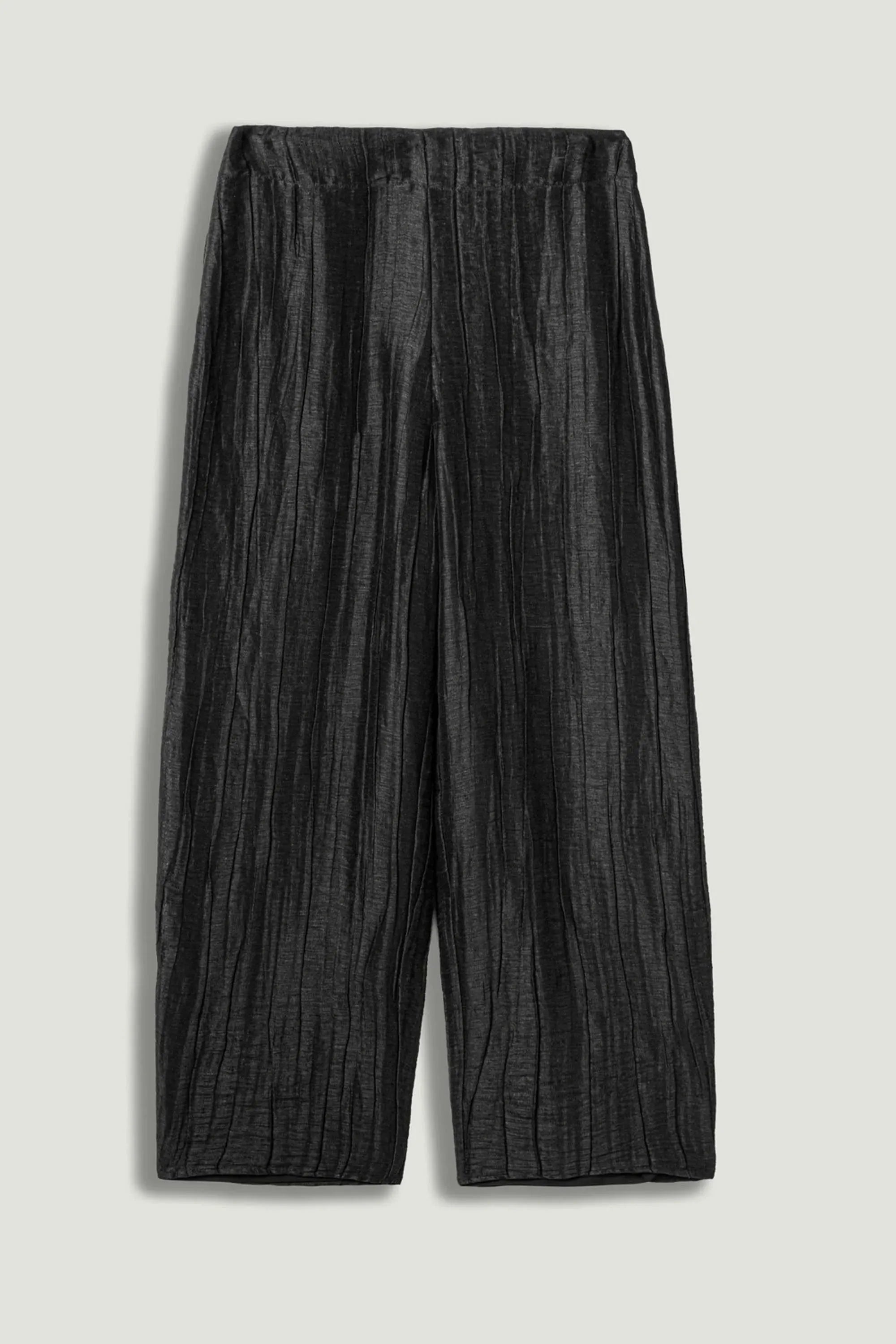 Nocturne Black Women Textured Straight-Leg Pants SKU: N26YN3485_0002 Image 07