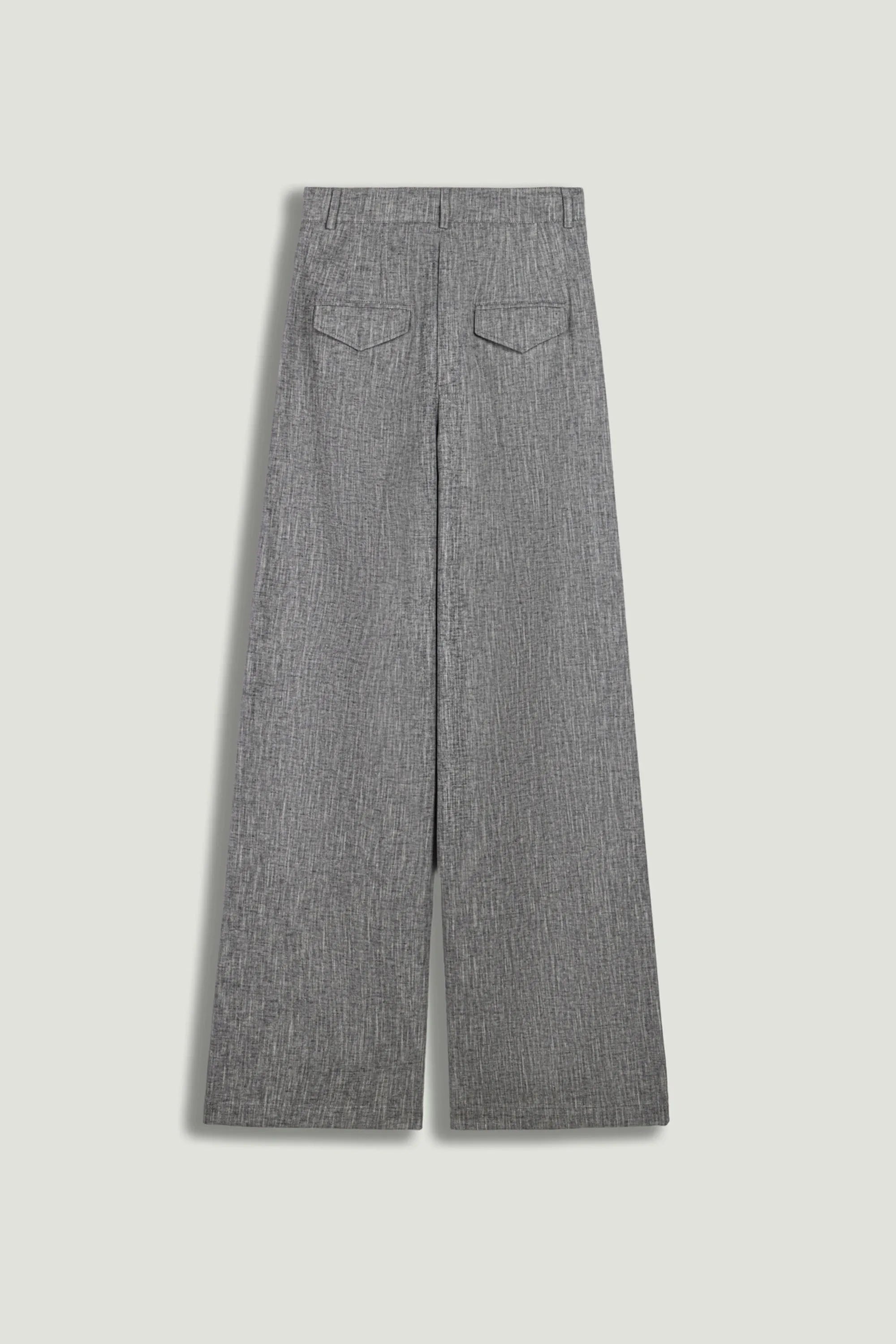 Nocturne Grey Melange Women Wide-Leg Tailored Pants SKU: N26YN3499_0112 Image 09