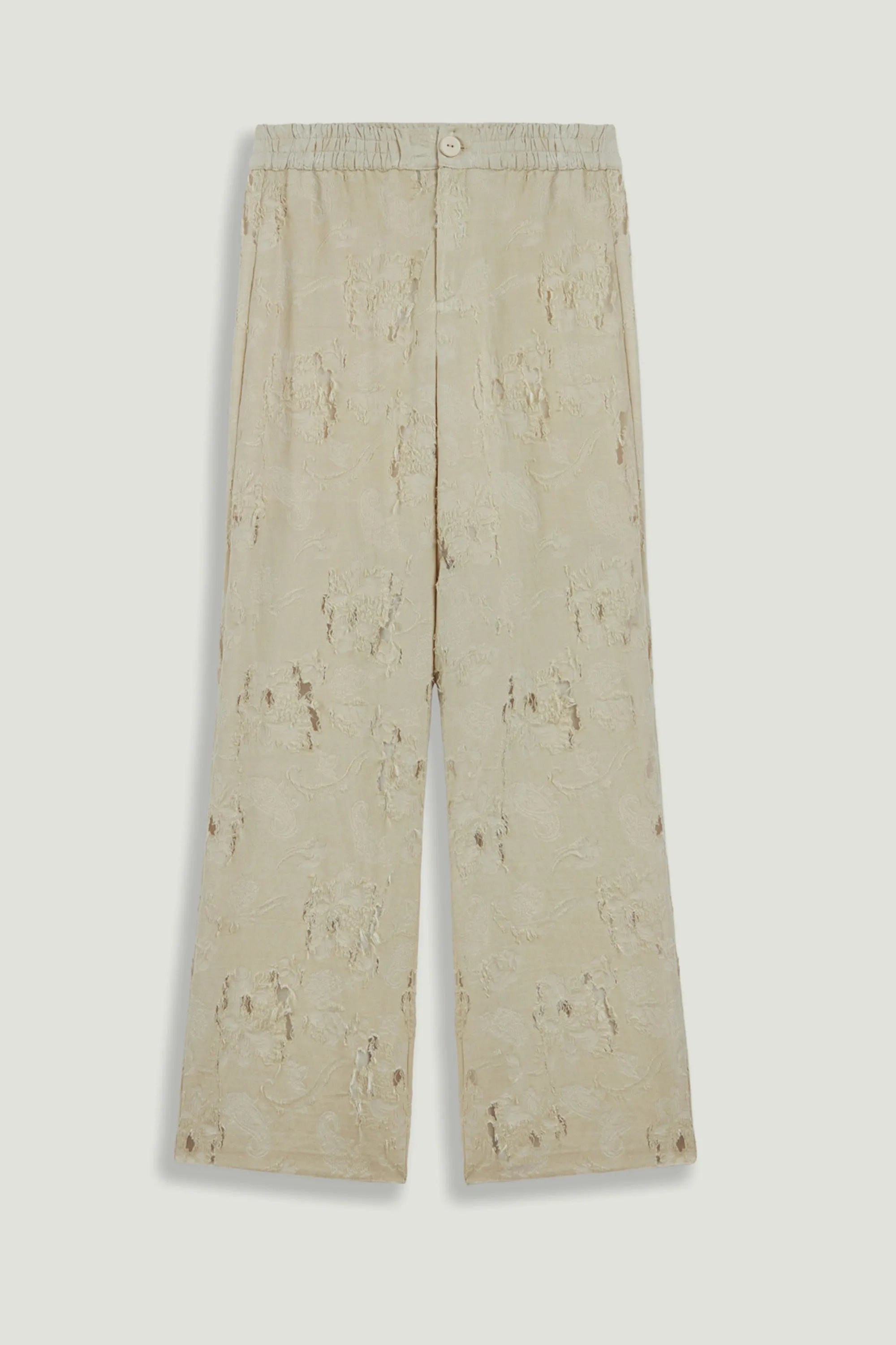 Nocturne Off-White Women Jacquard Wide-Leg Trousers SKU: N26YN3504_0014 Image 01