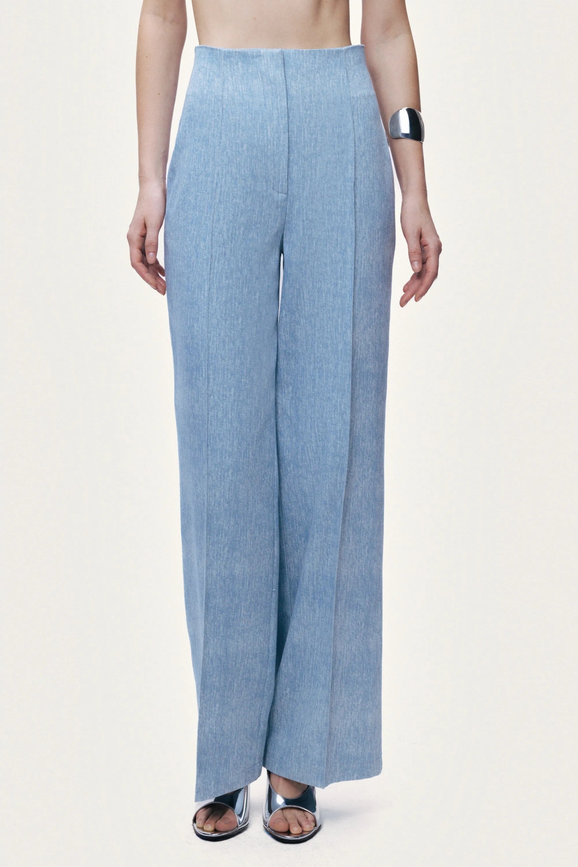 Nocturne Blue Women High-Waist Wide-Leg Trouser SKU: N26YN3509_0011 Image 03