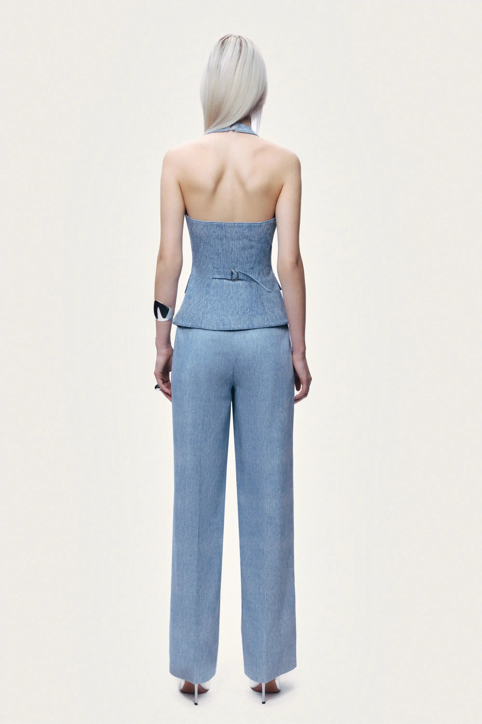 Nocturne Blue Women High-Waist Wide-Leg Trouser SKU: N26YN3509_0011 Image 06