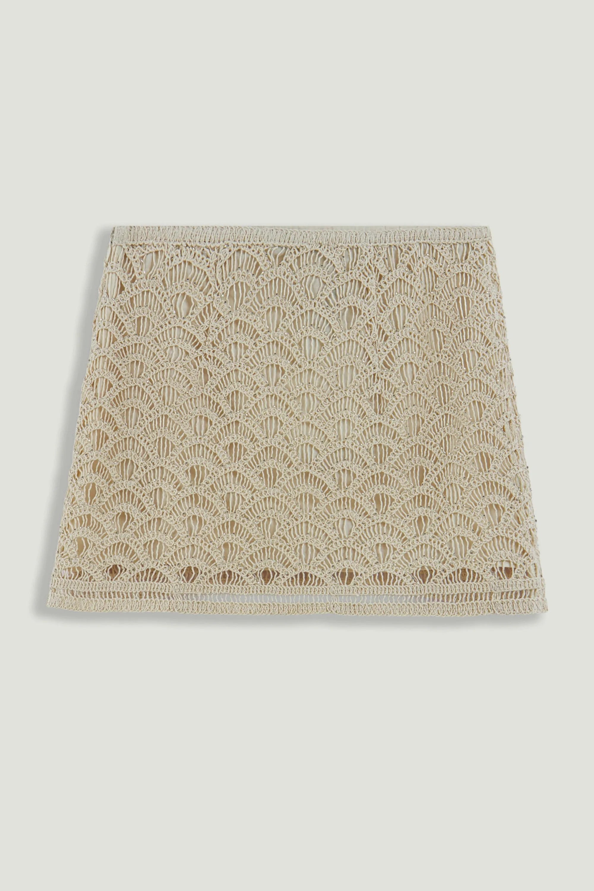 Nocturne Off-White Women High-Waisted Lace Mini Skirt SKU: N26YN4269_0014 Image 12