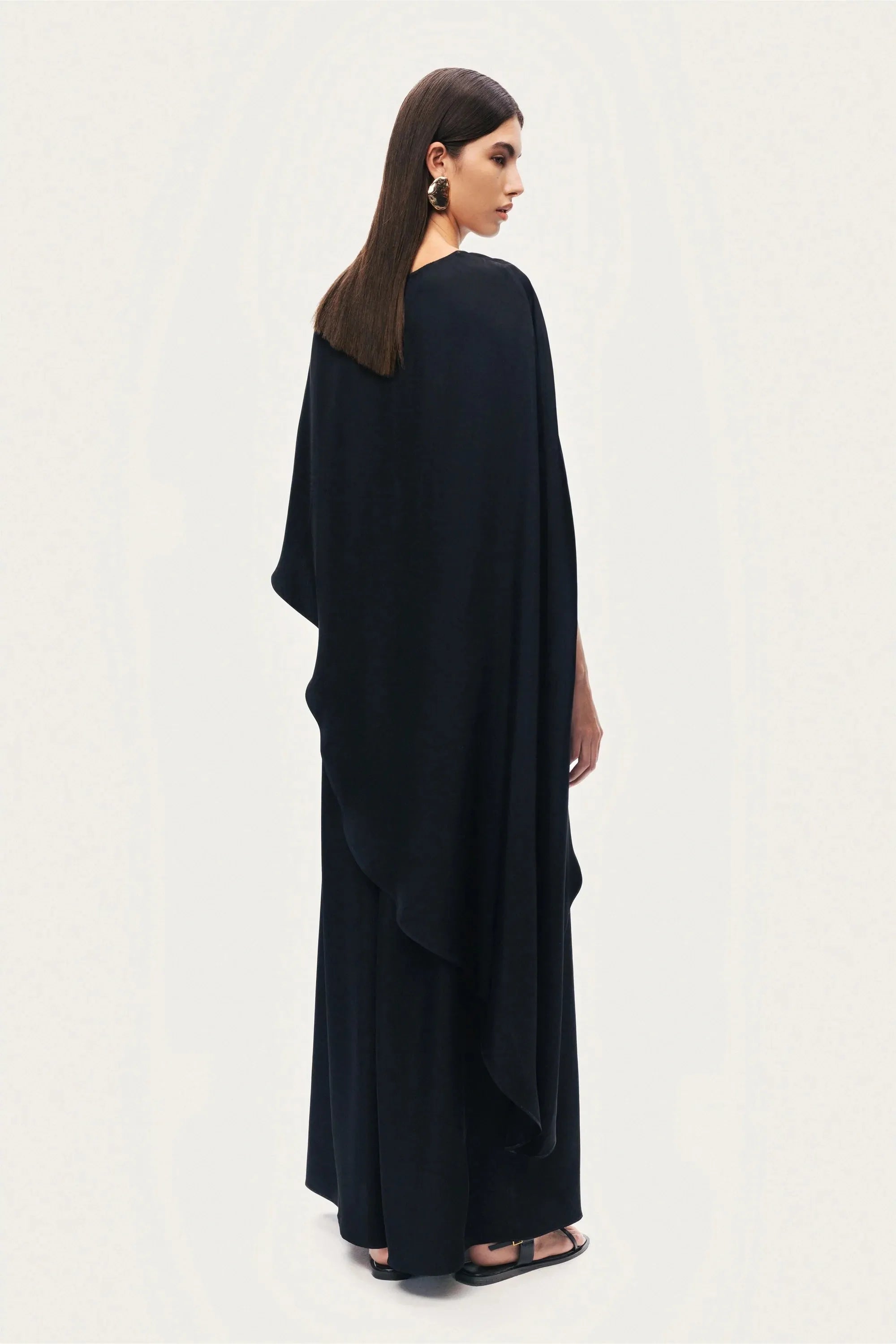 Nocturne Black Women Black Draped Cape Blouse SKU: N26YN6231_0002 Image 05