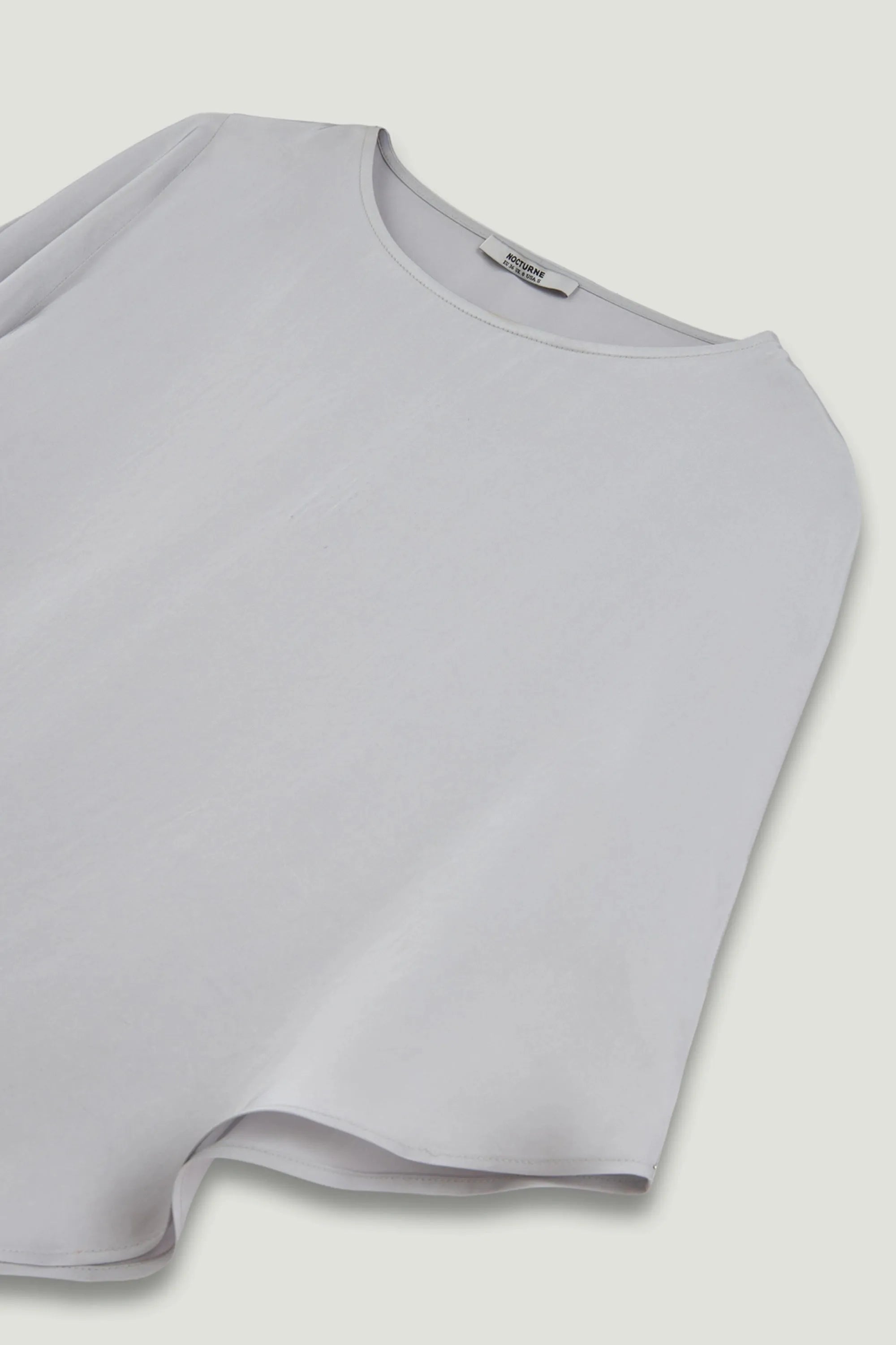 Nocturne Grey Women Draped Cape Blouse SKU: N26YN6231_0008 Image 03