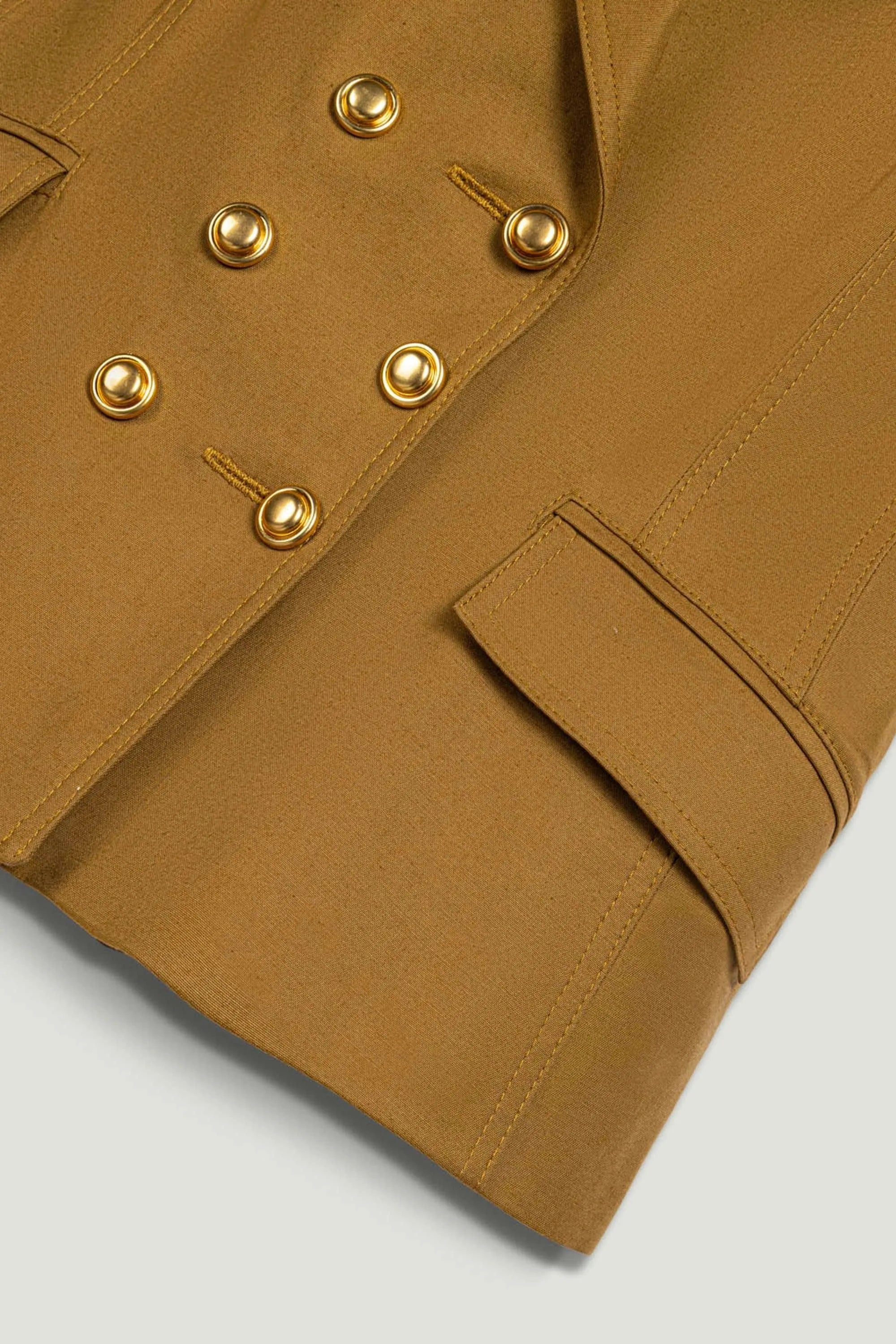 Nocturne Camel Women Tailored Double-Breasted Vest SKU: N26YN7082_0053 Image 07