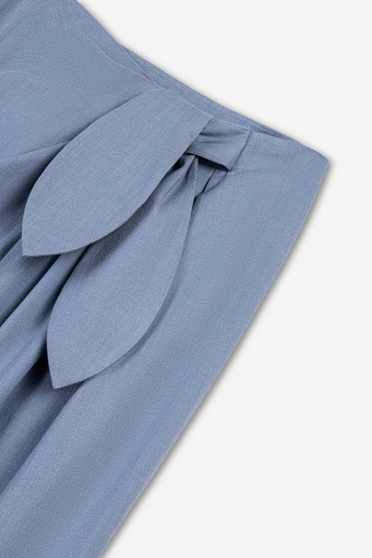 Nocturne Blue Women Tie Detail Pleated Trousers SKU: N27KN3538_0011 Image 08