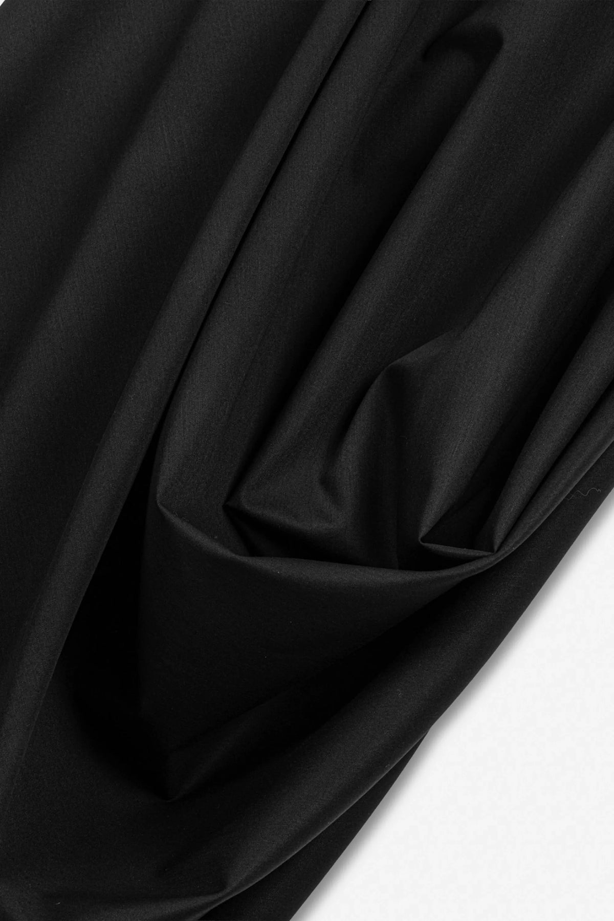 Nocturne Black Women Draped Pleat Detail Midi Skirt SKU: N27KN4284_0002 Image 05