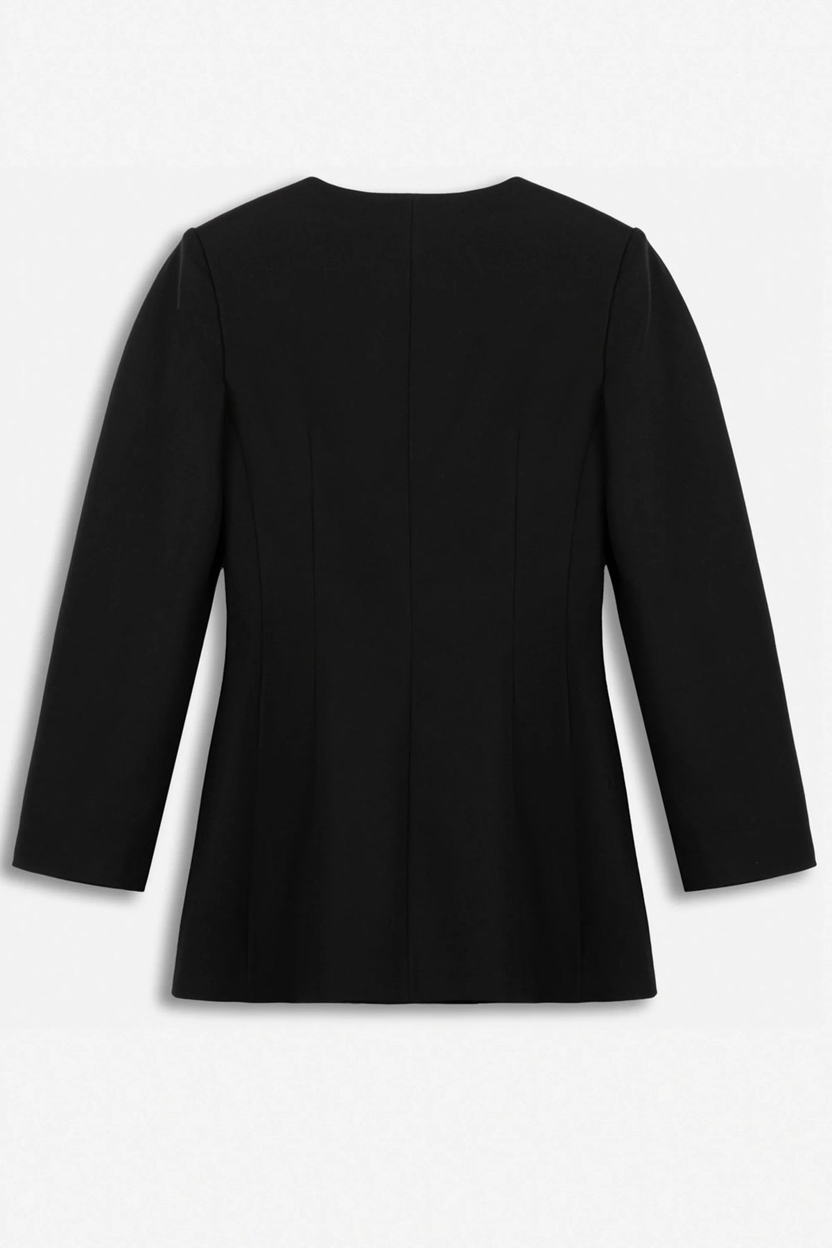 Nocturne Black Women Ring Button Wrap Front Jacket SKU: N27KN5385_0002 Image 07