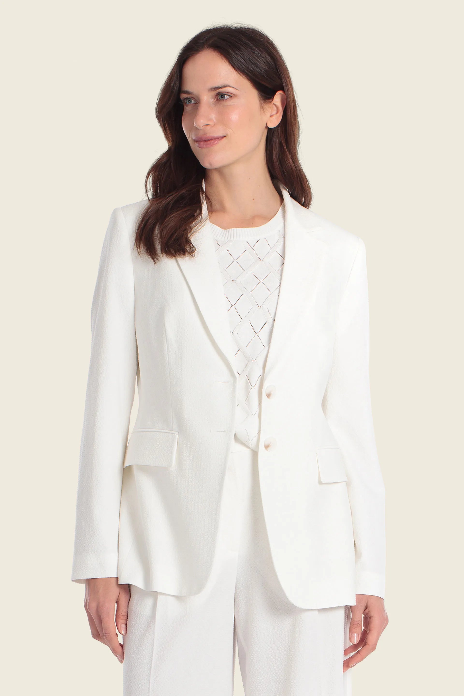 Gerry Weber White Off White 0 White Blazer SKU: N60162_121 Image 01