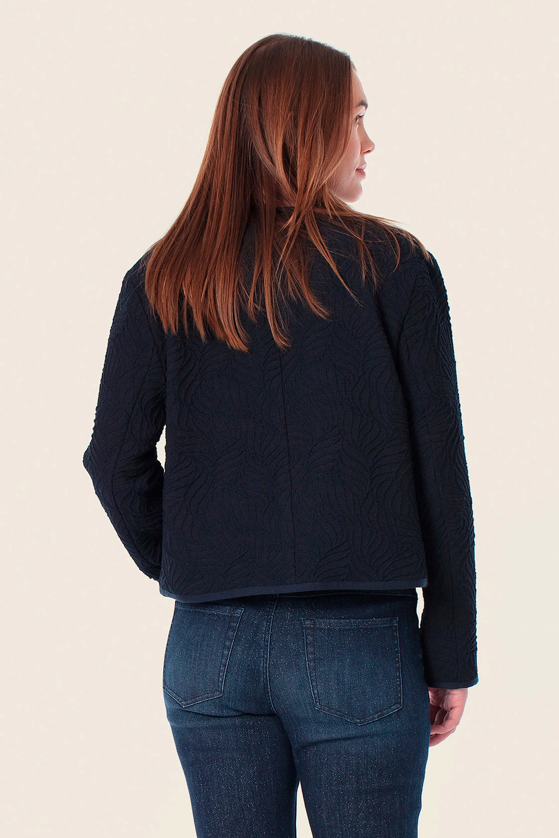 Gerry Weber Blue Navy 0 Quileted Jacket With Buttons SKU: N60276_104 Image 02