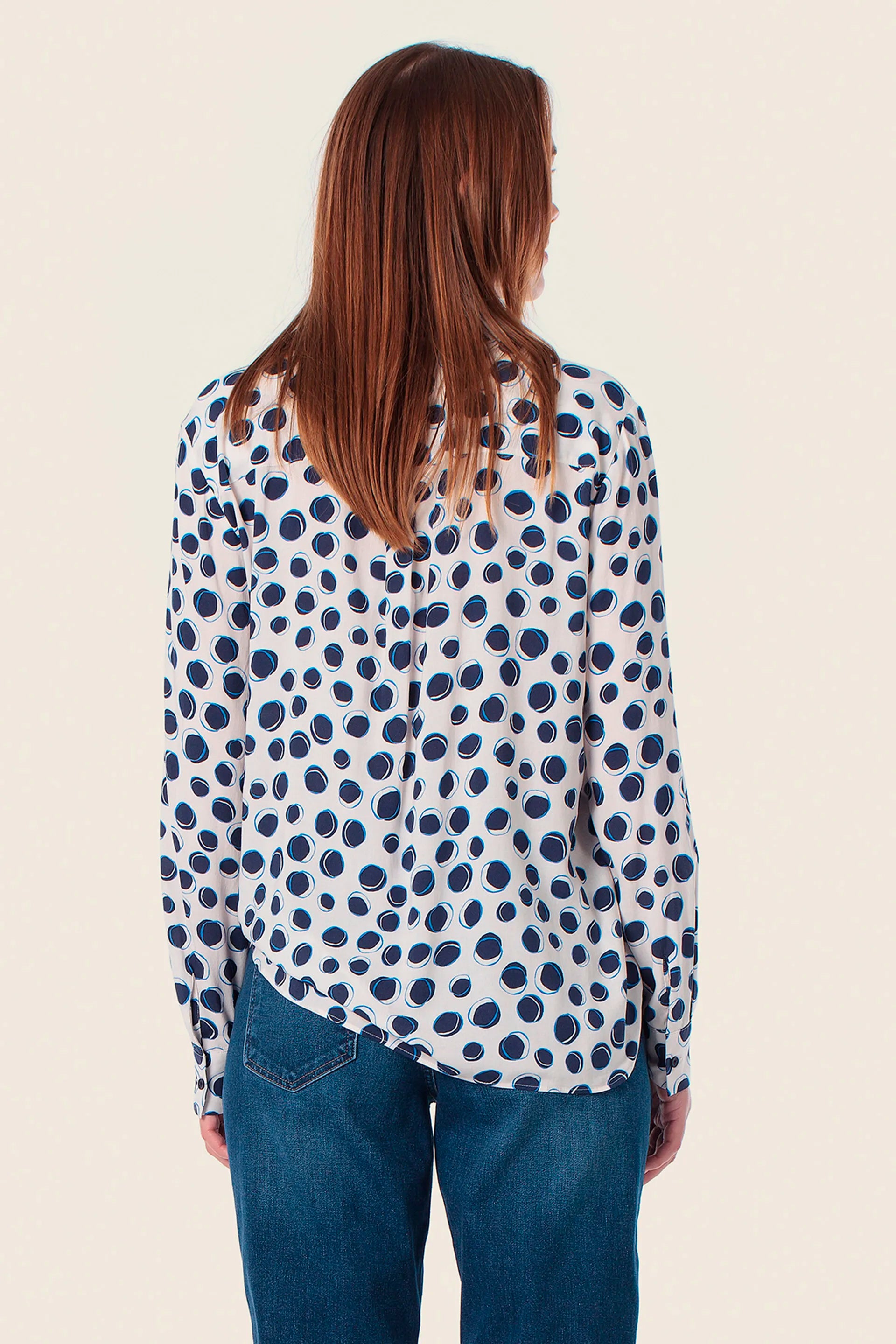 Gerry Weber Beige Natural 0 Printed Button Down Blouse SKU: N60450_189 Image 02